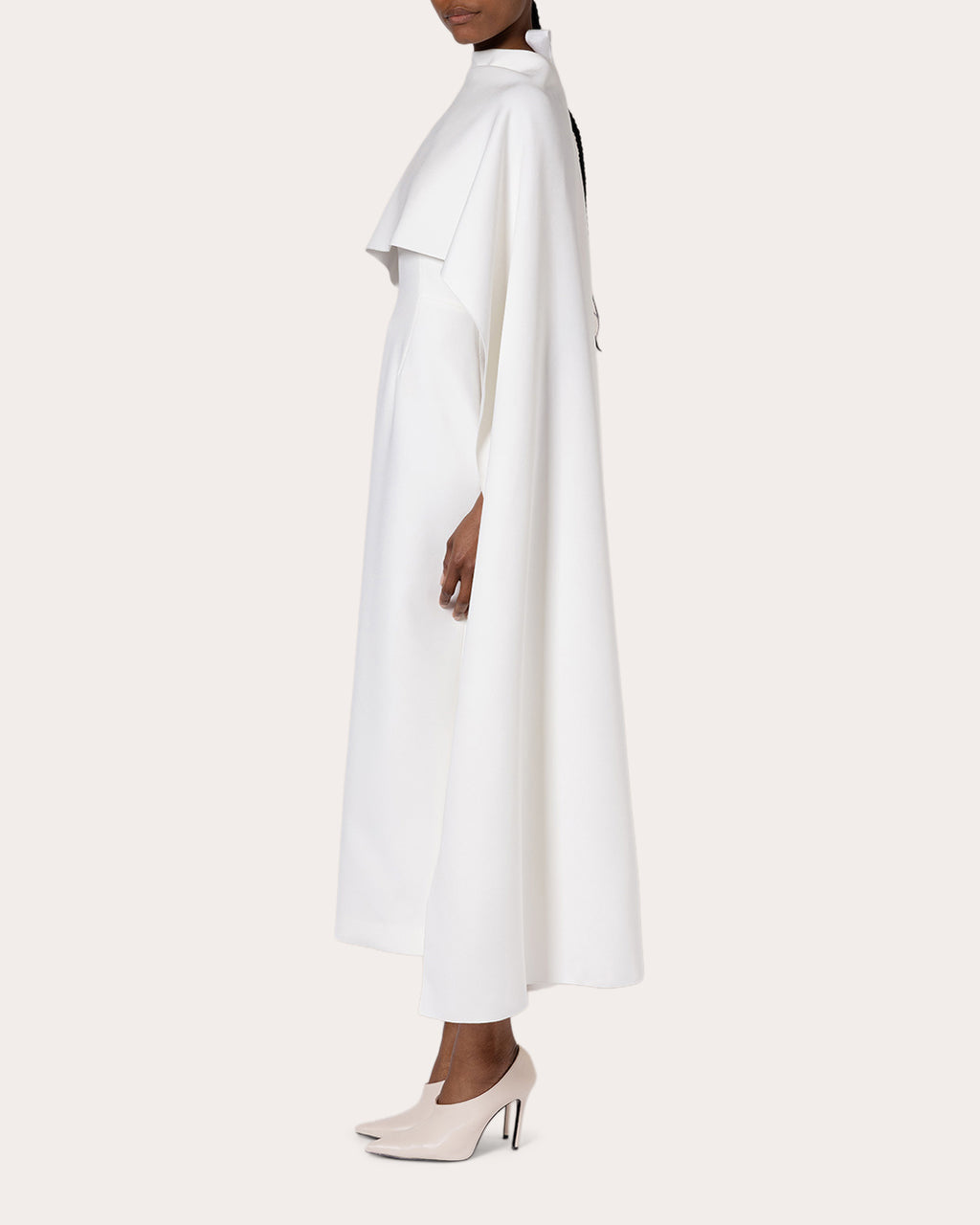 Elina Crepe Cape Midi Dress