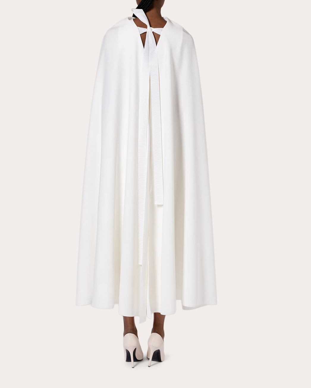 Elina Crepe Cape Midi Dress