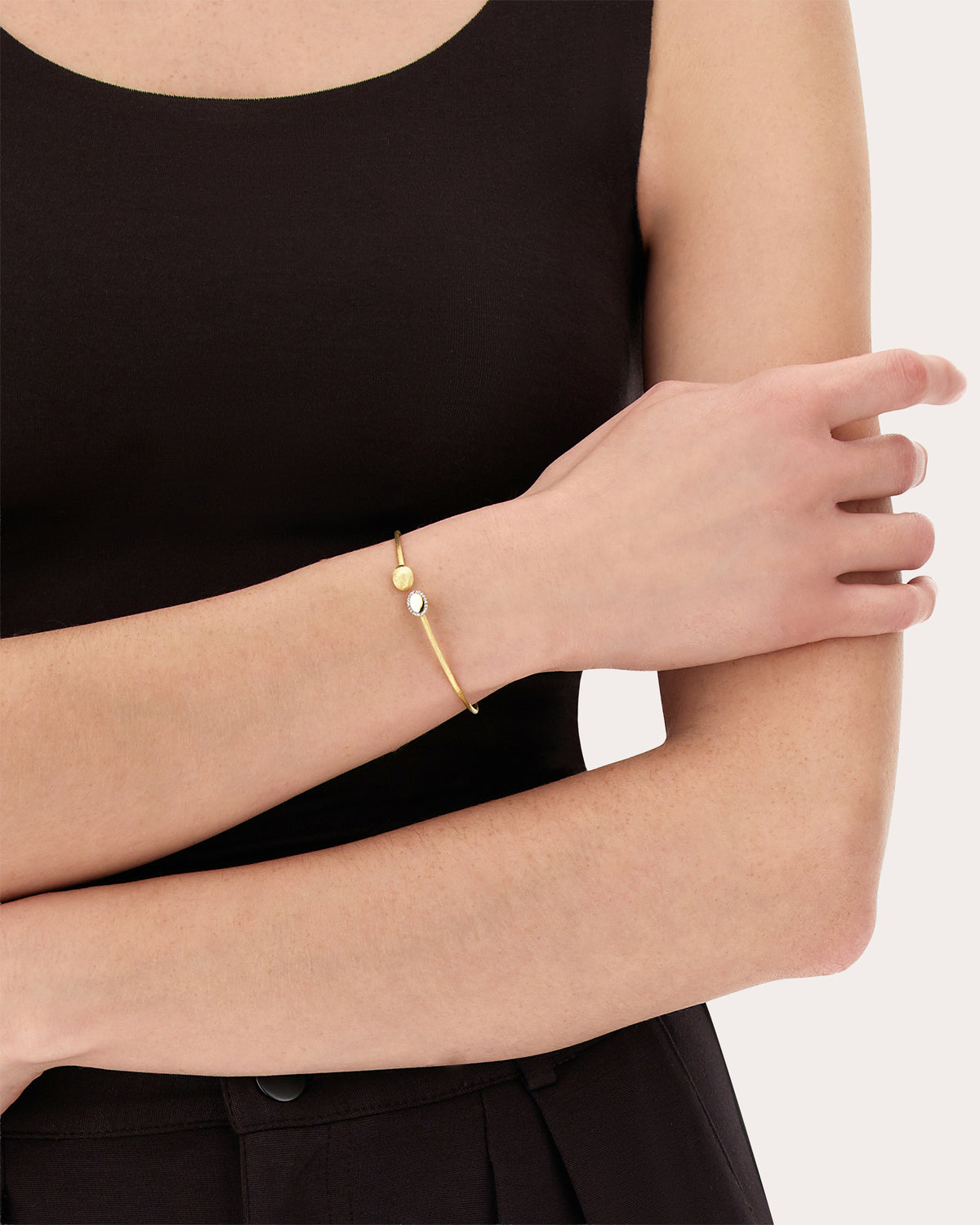 Diamond Halo Sway Cuff Bracelet