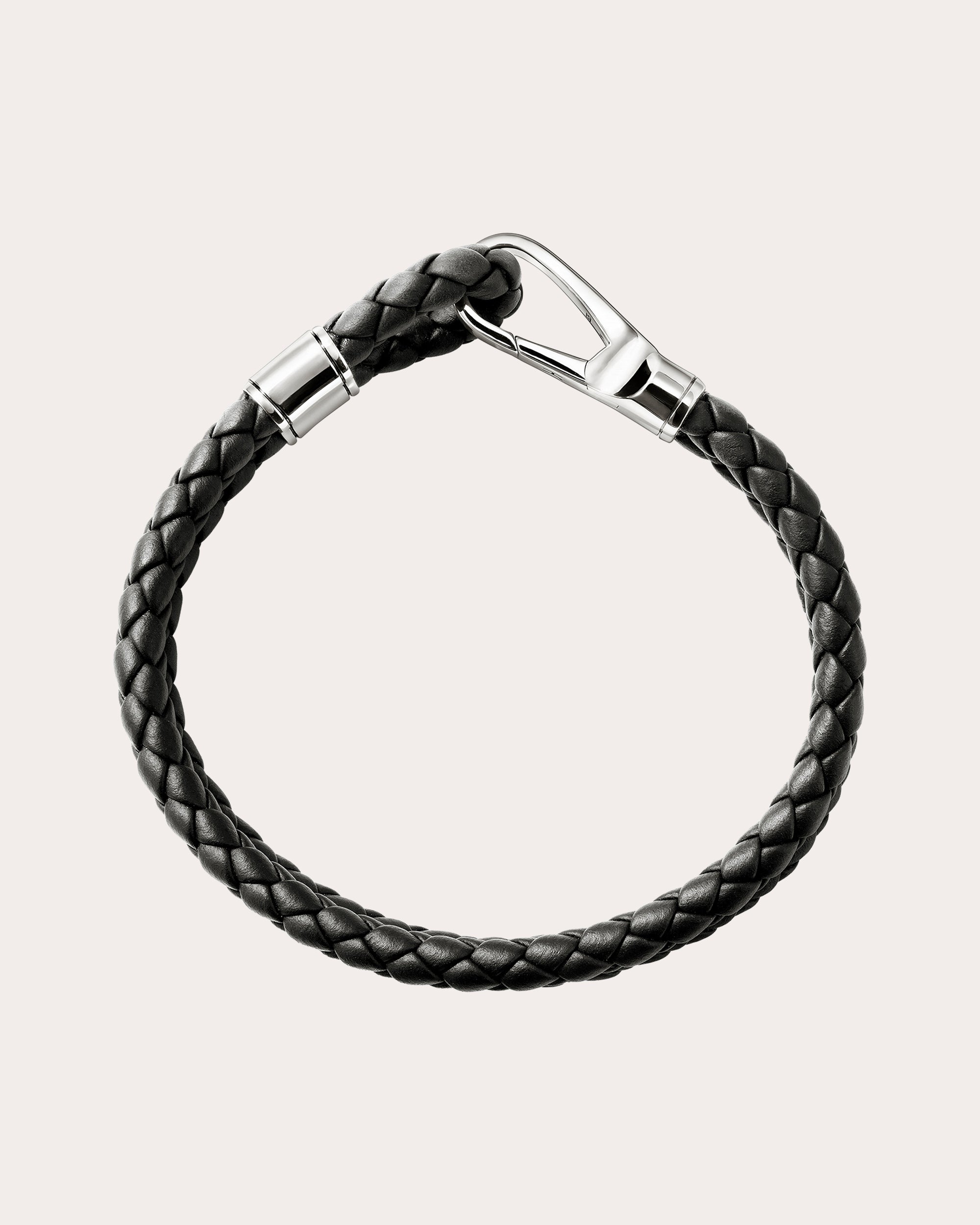 Leather Double Hook Clasp Bracelet