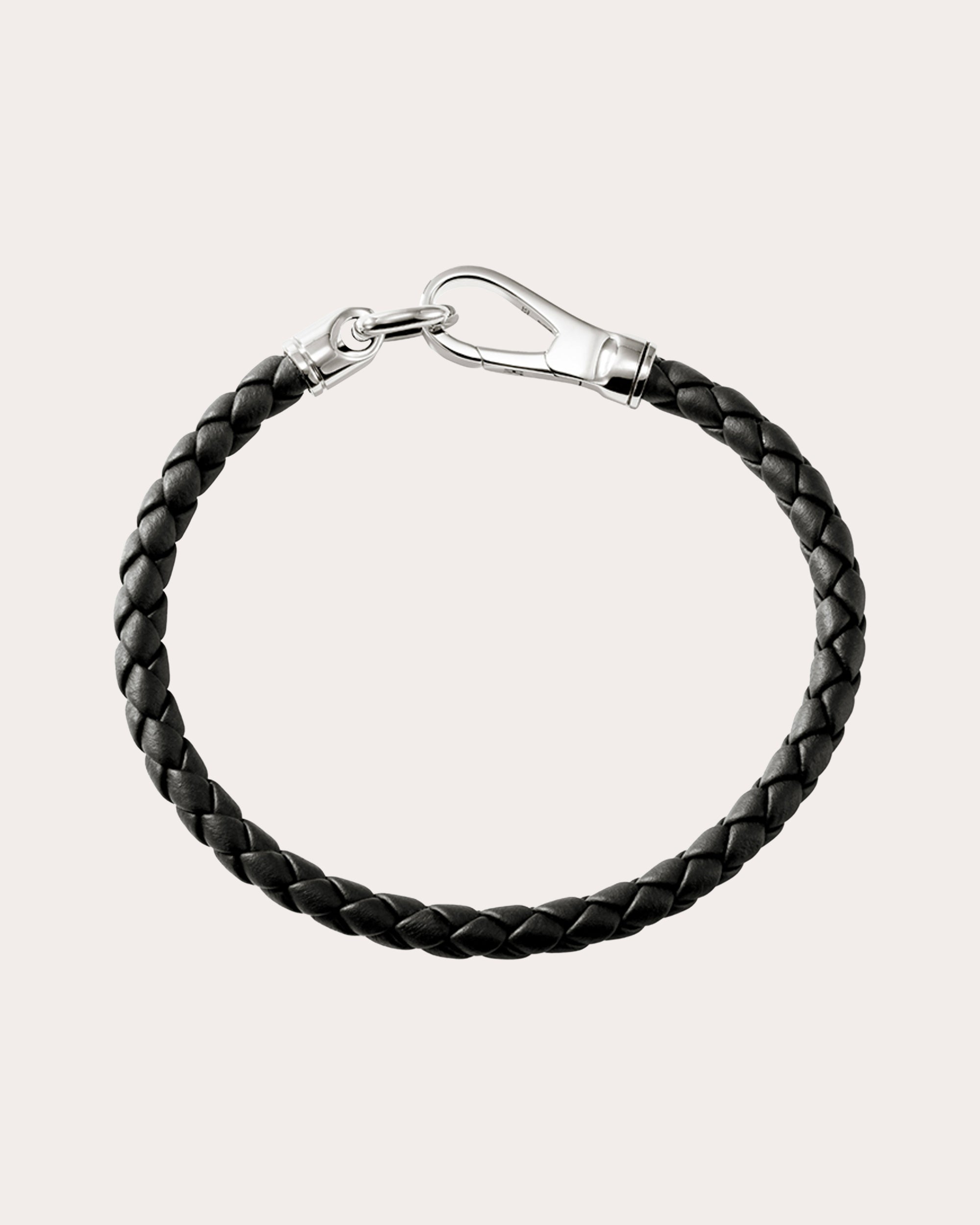 Leather Slim Hook Clasp Bracelet