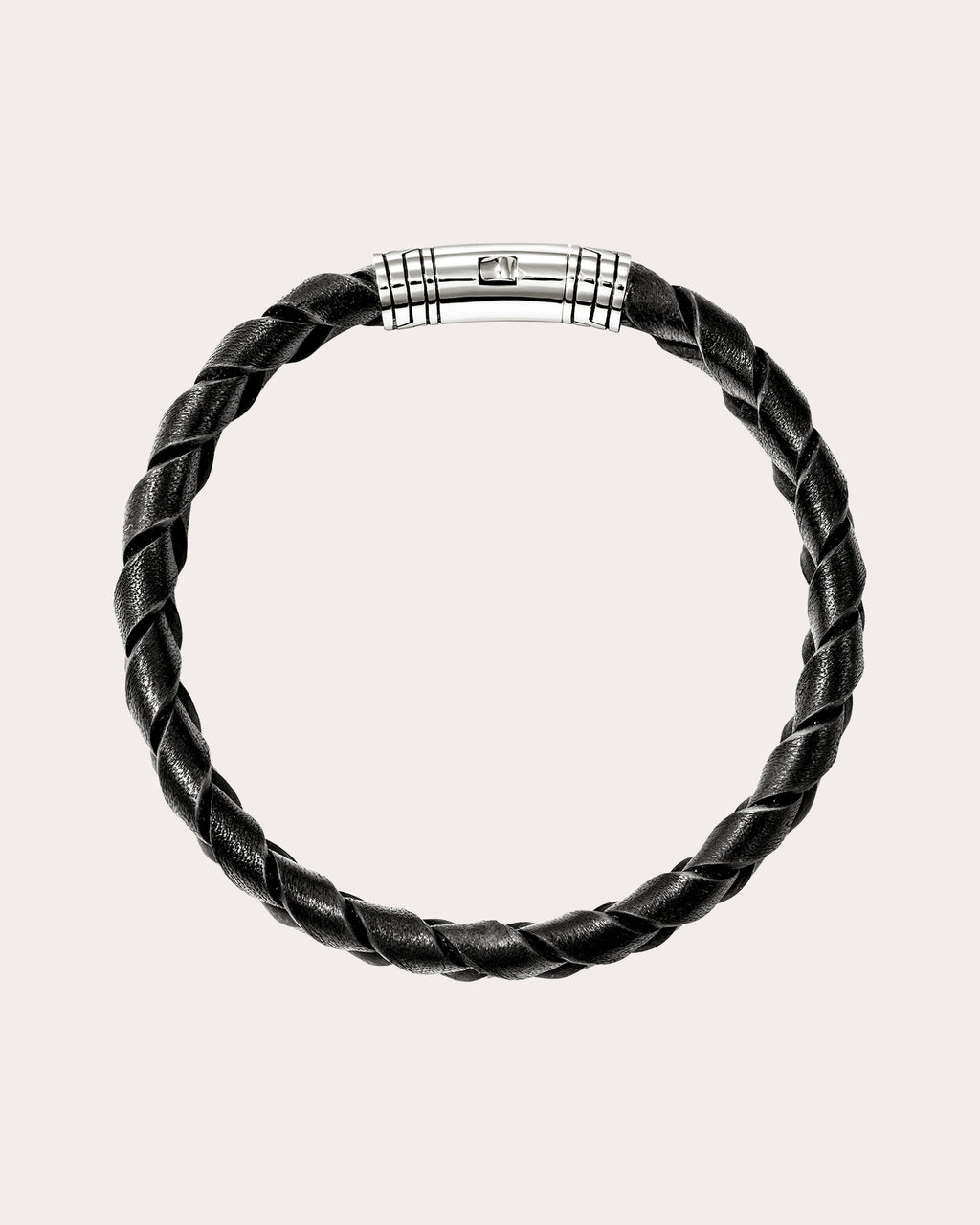 Black Braided Leather Bracelet