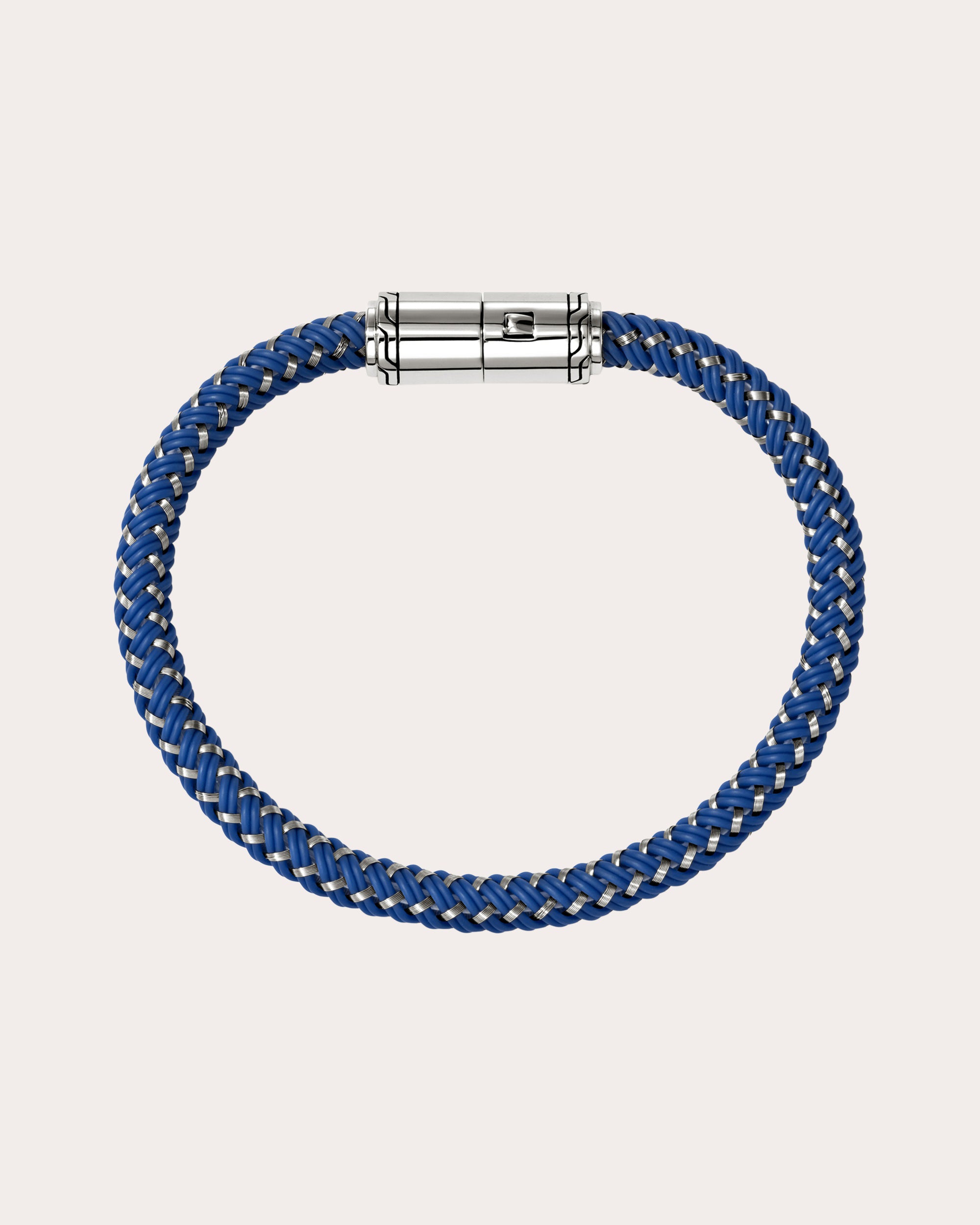 Blue Rubber Cord Bracelet