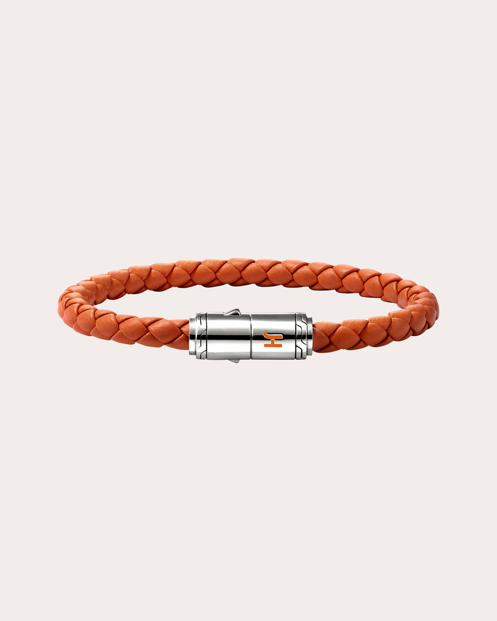 Orange Leather Bracelet
