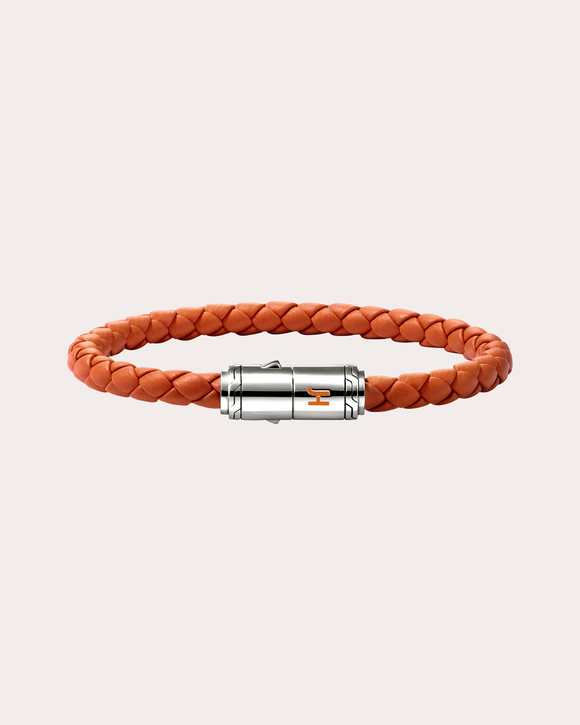 Orange Leather Bracelet