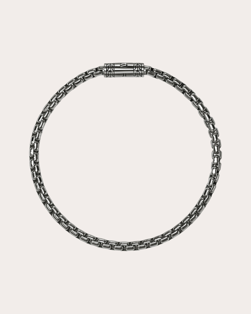 3.7mm Blackened Box Chain Bracelet