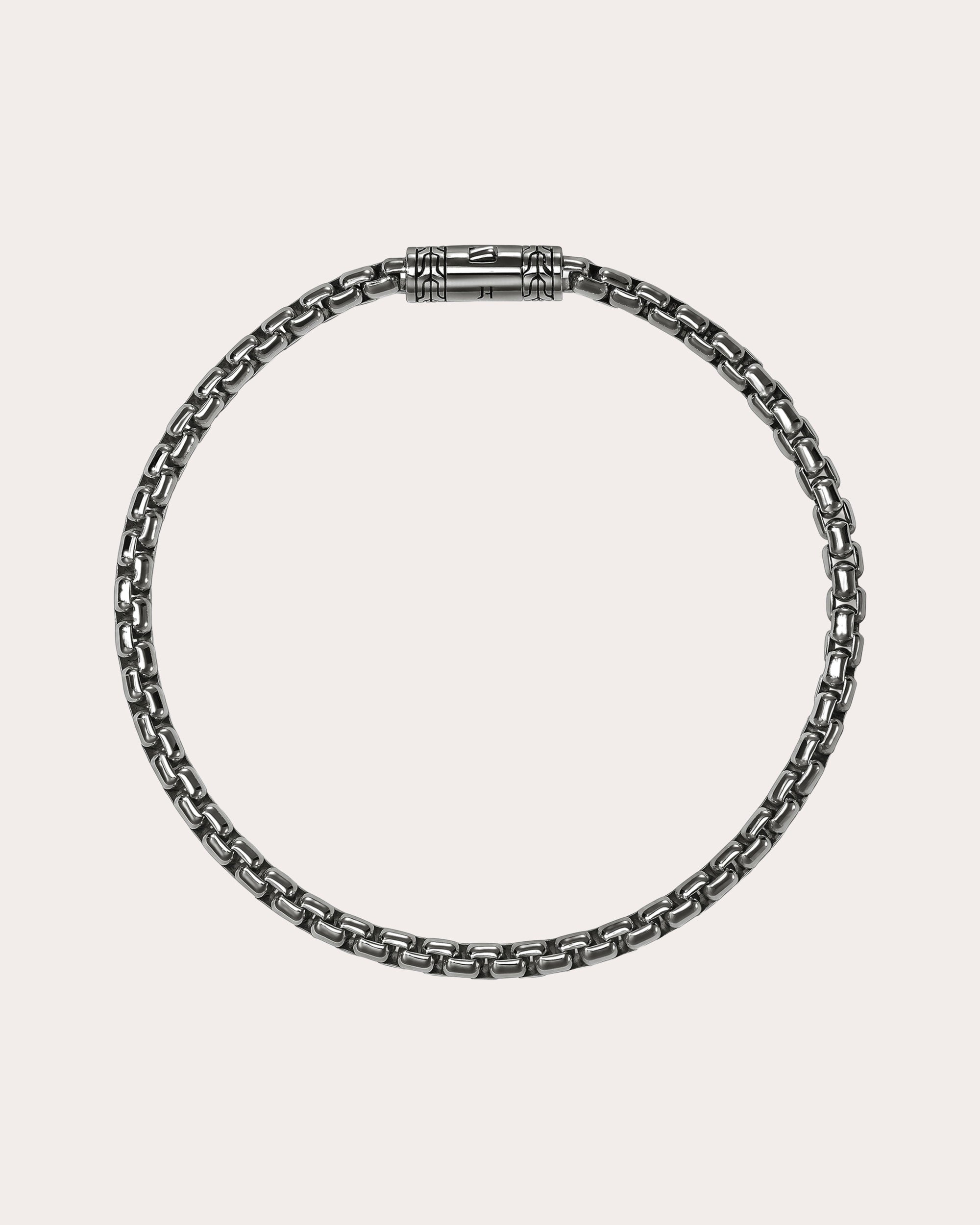 3.7mm Blackened Box Chain Bracelet