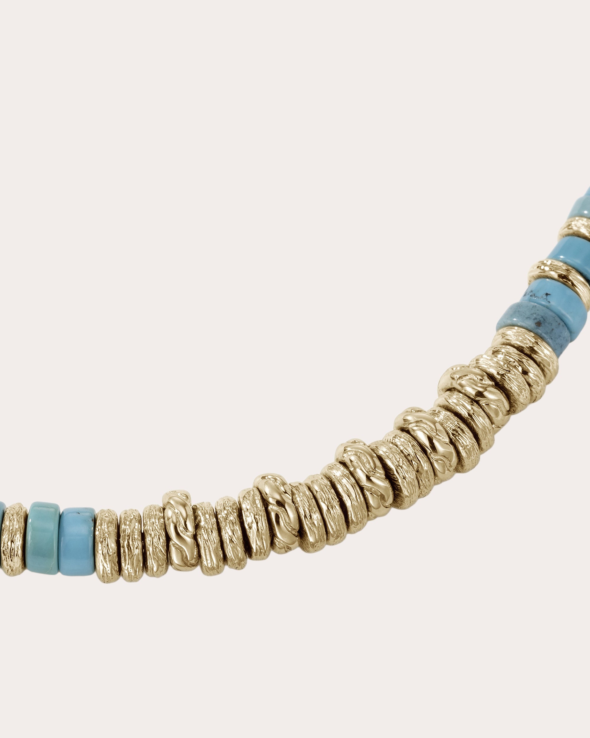 Turquoise & 14k Gold Heishi Bracelet