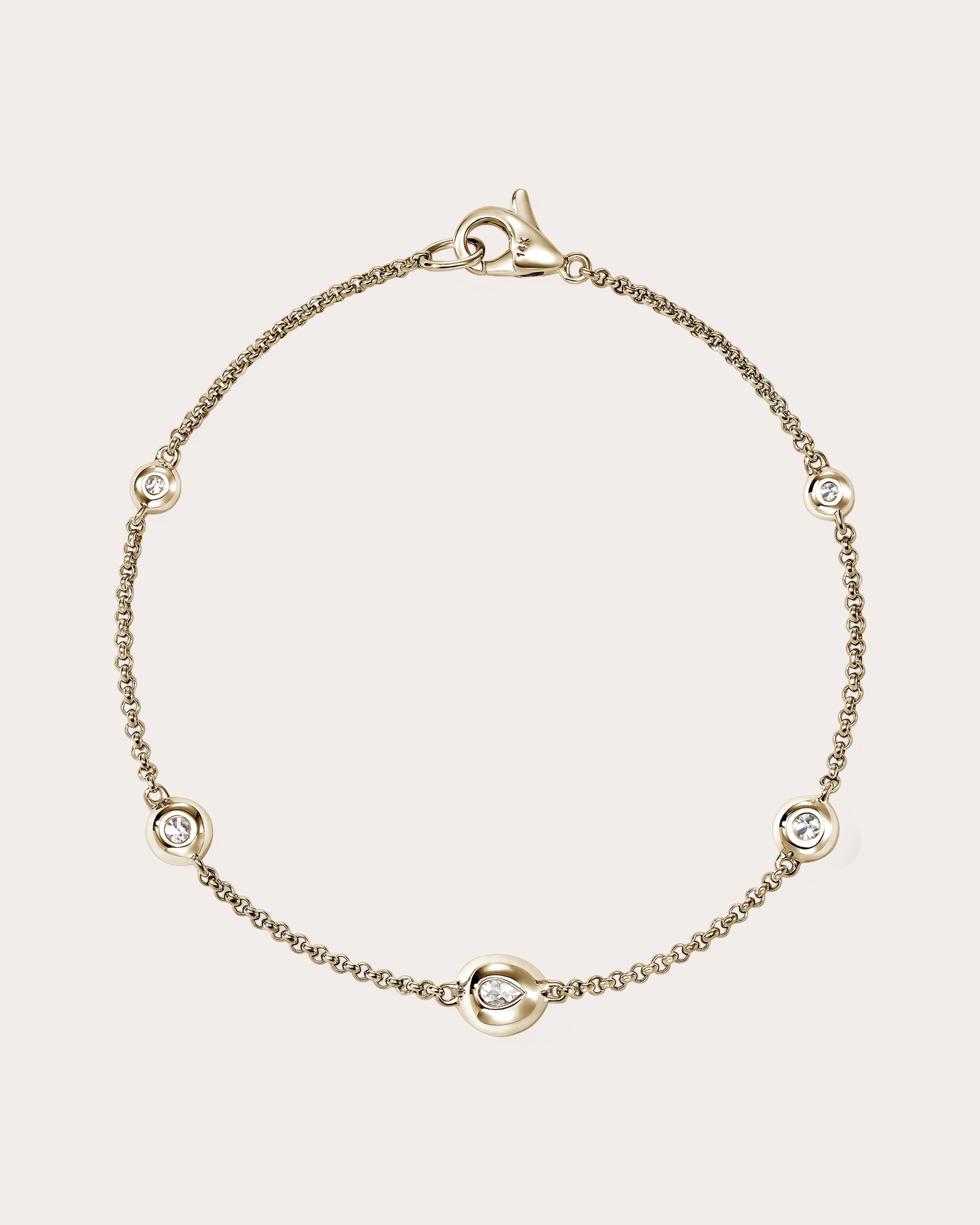 Diamond & 14k Gold JH Lovestruck™ Station Bracelet