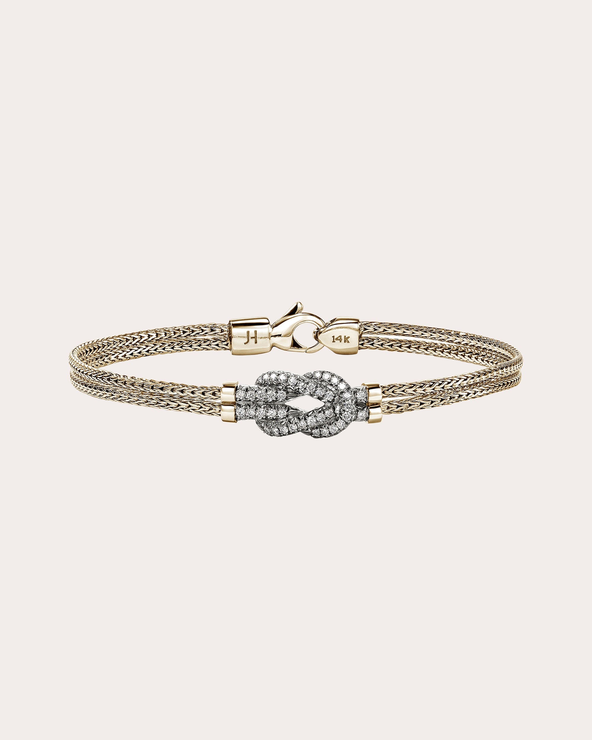 Diamond & 14k Gold Love Knot Bracelet