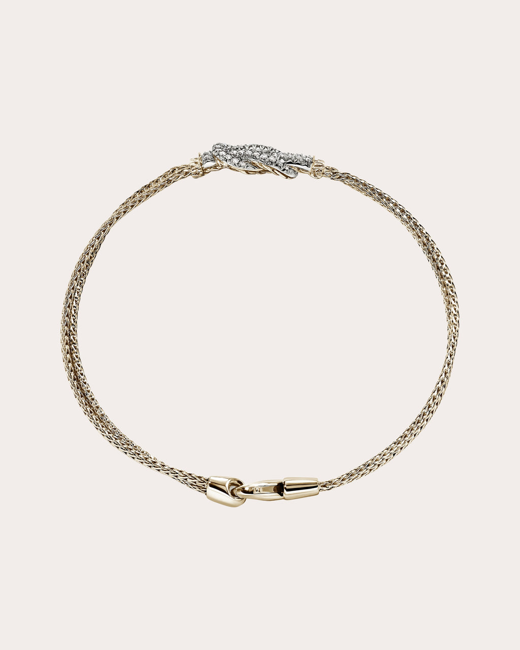Diamond & 14k Gold Love Knot Bracelet