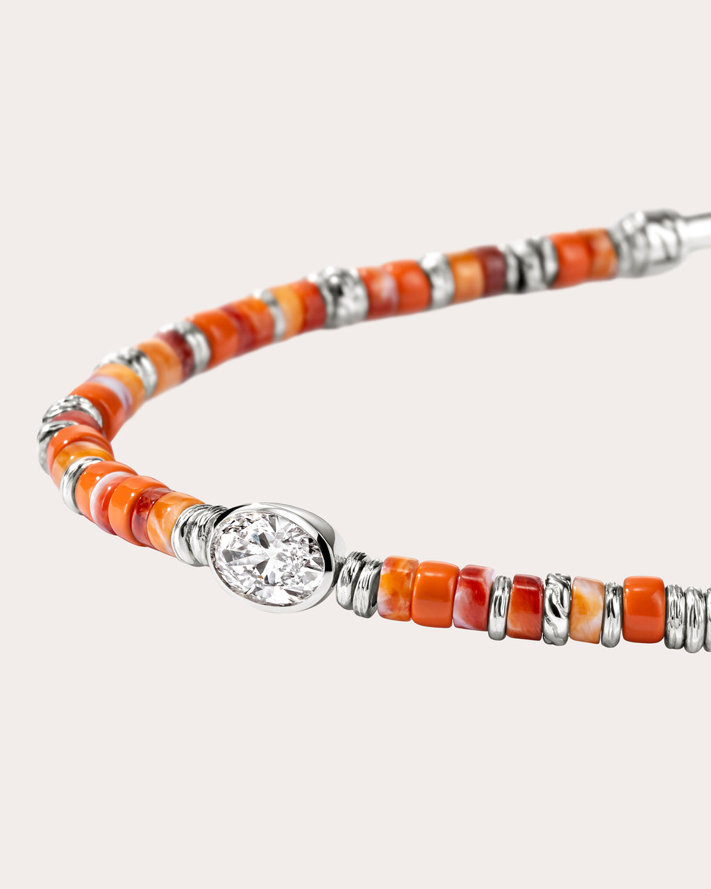 Oyster Shell & Diamond JH Lovestruck™ Heishi Bracelet