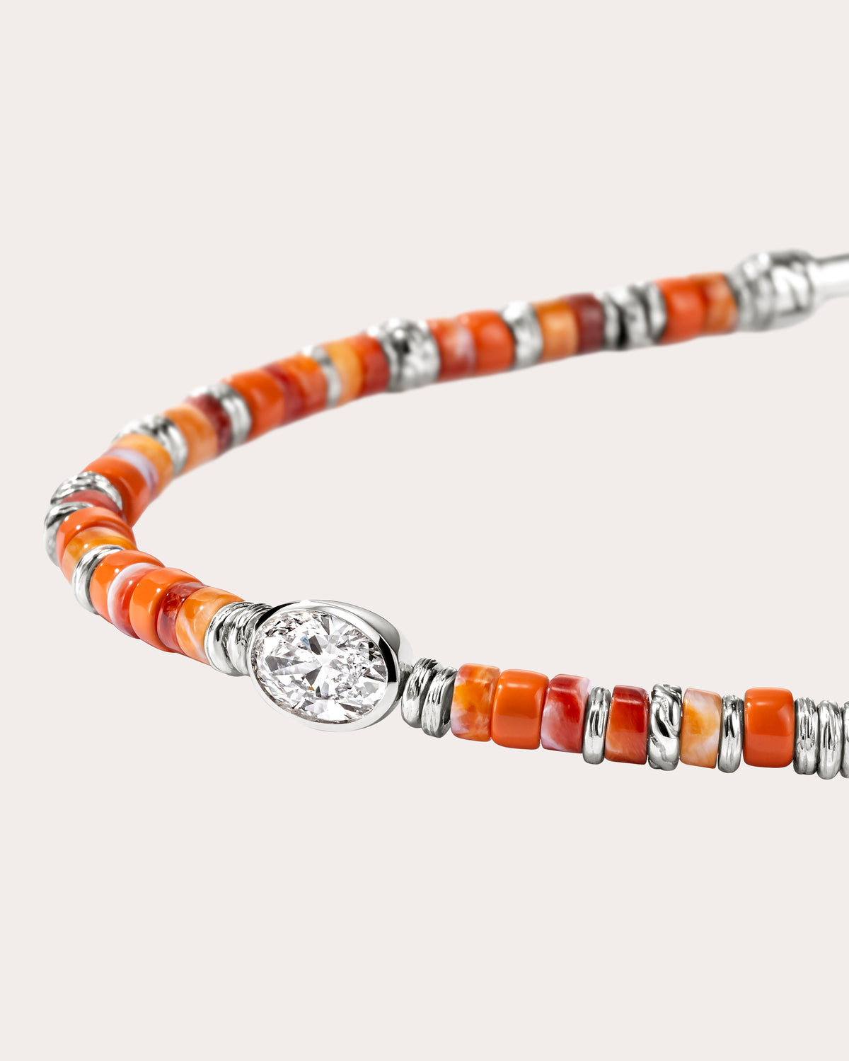 Oyster Shell & Diamond JH Lovestruck™ Heishi Bracelet