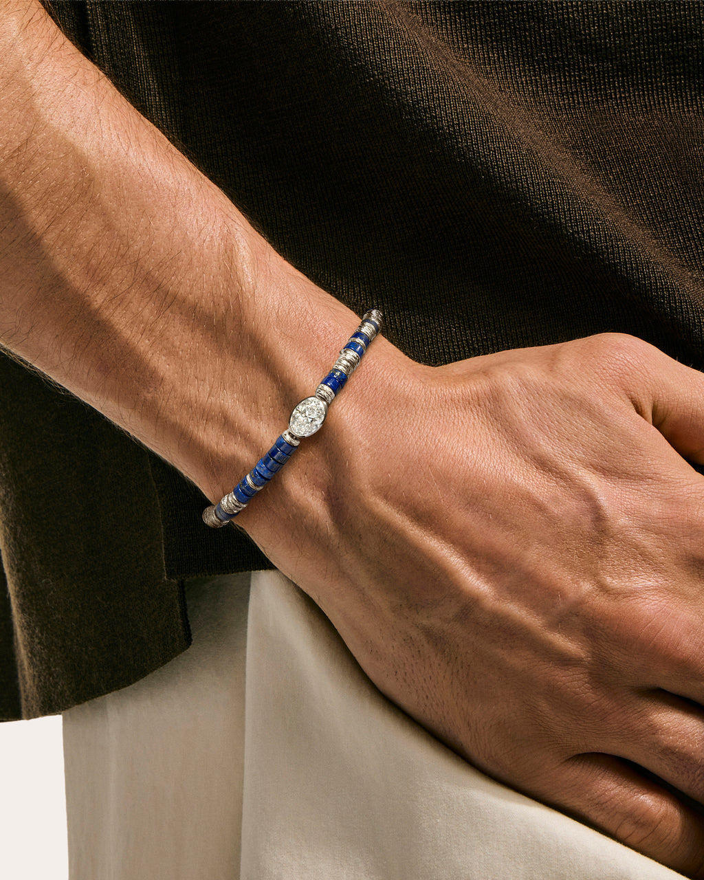 Lapis & Diamond JH Lovestruck™ Heishi Bracelet