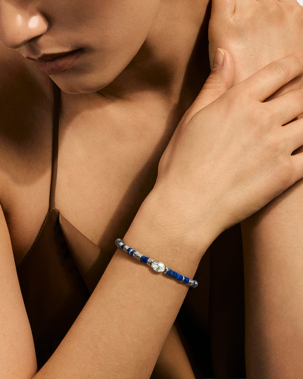Lapis & Diamond JH Lovestruck™ Heishi Bracelet