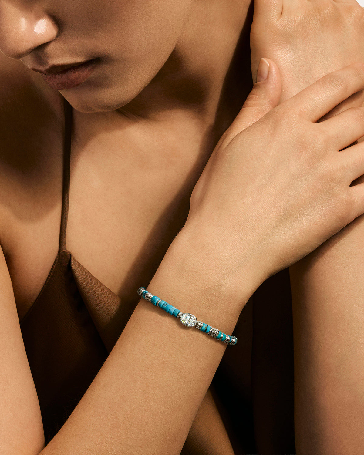 Turquoise & Diamond JH Lovestruck™ Heishi Bracelet