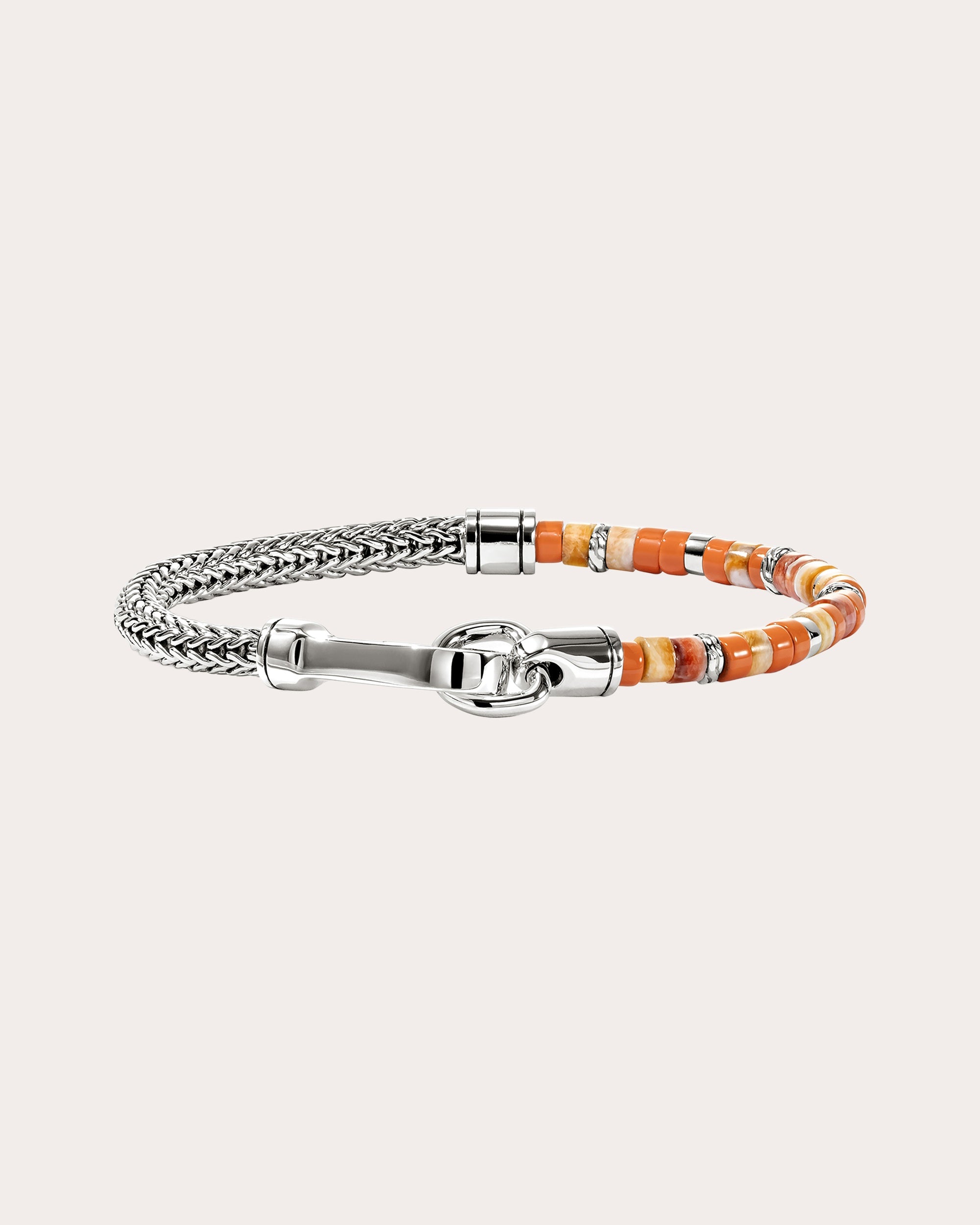 Spiny Oyster Heishi Chain Bracelet