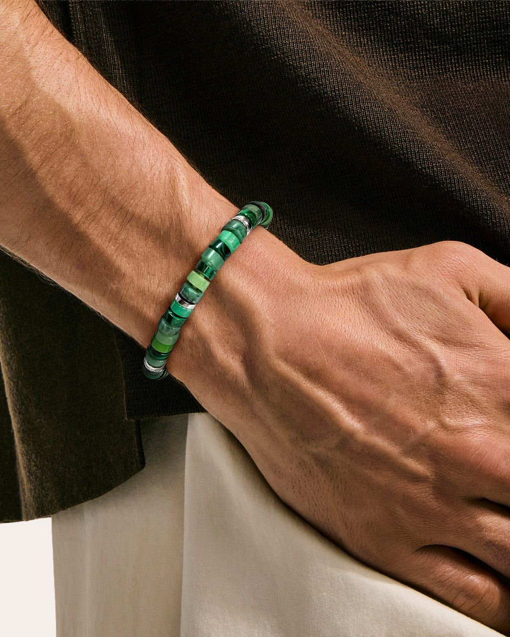 Emerald Heishi Bracelet