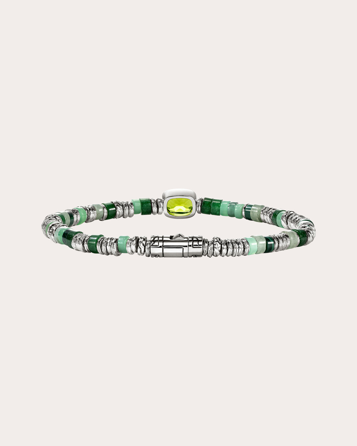 Peridot Heishi Gem Bracelet