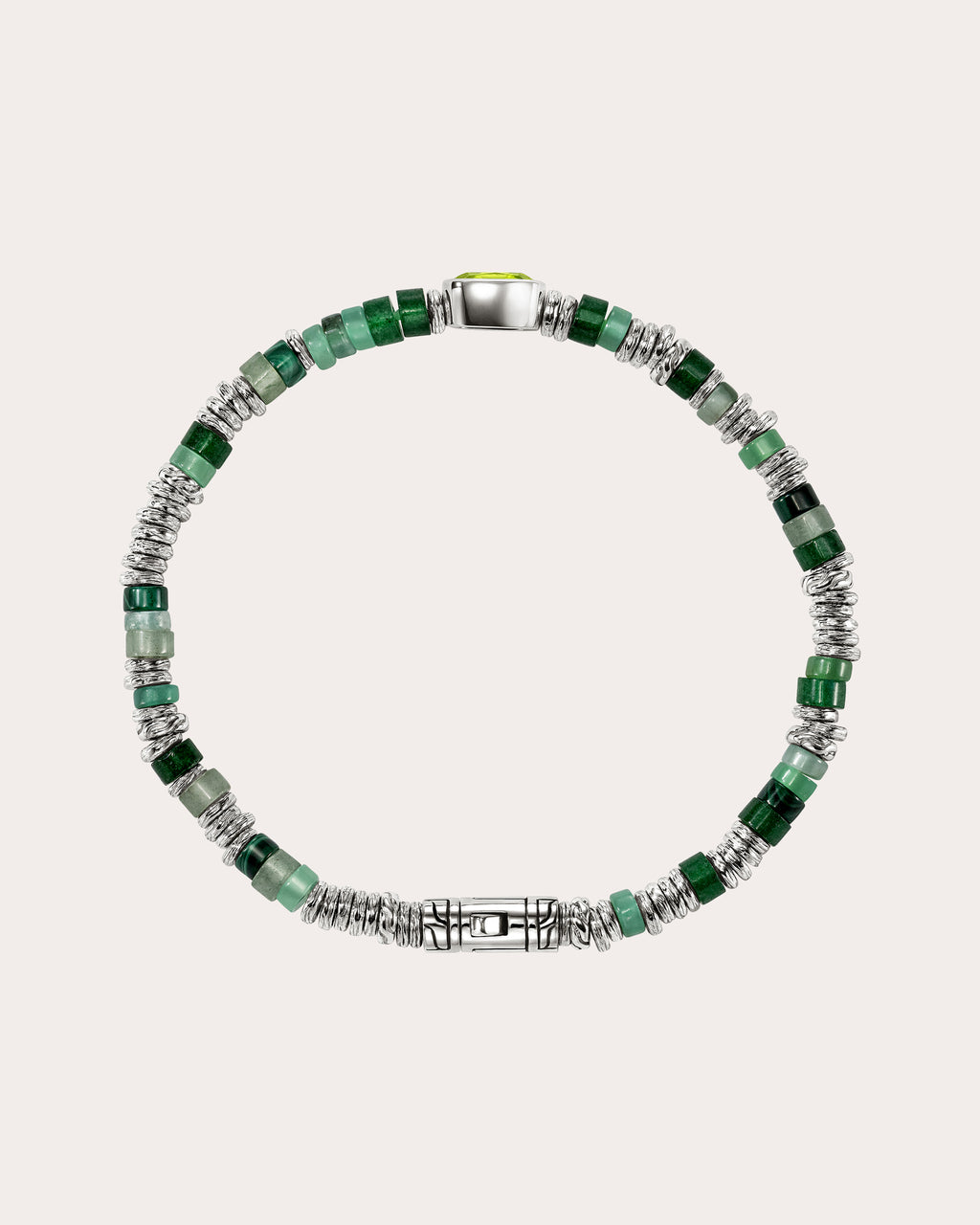 Peridot Heishi Gem Bracelet