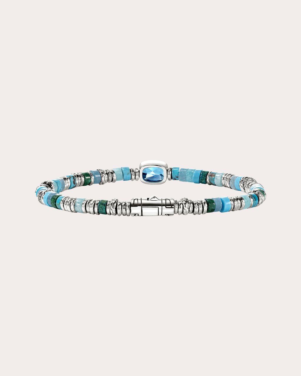 Swiss Blue Topaz Heishi Gem Bracelet