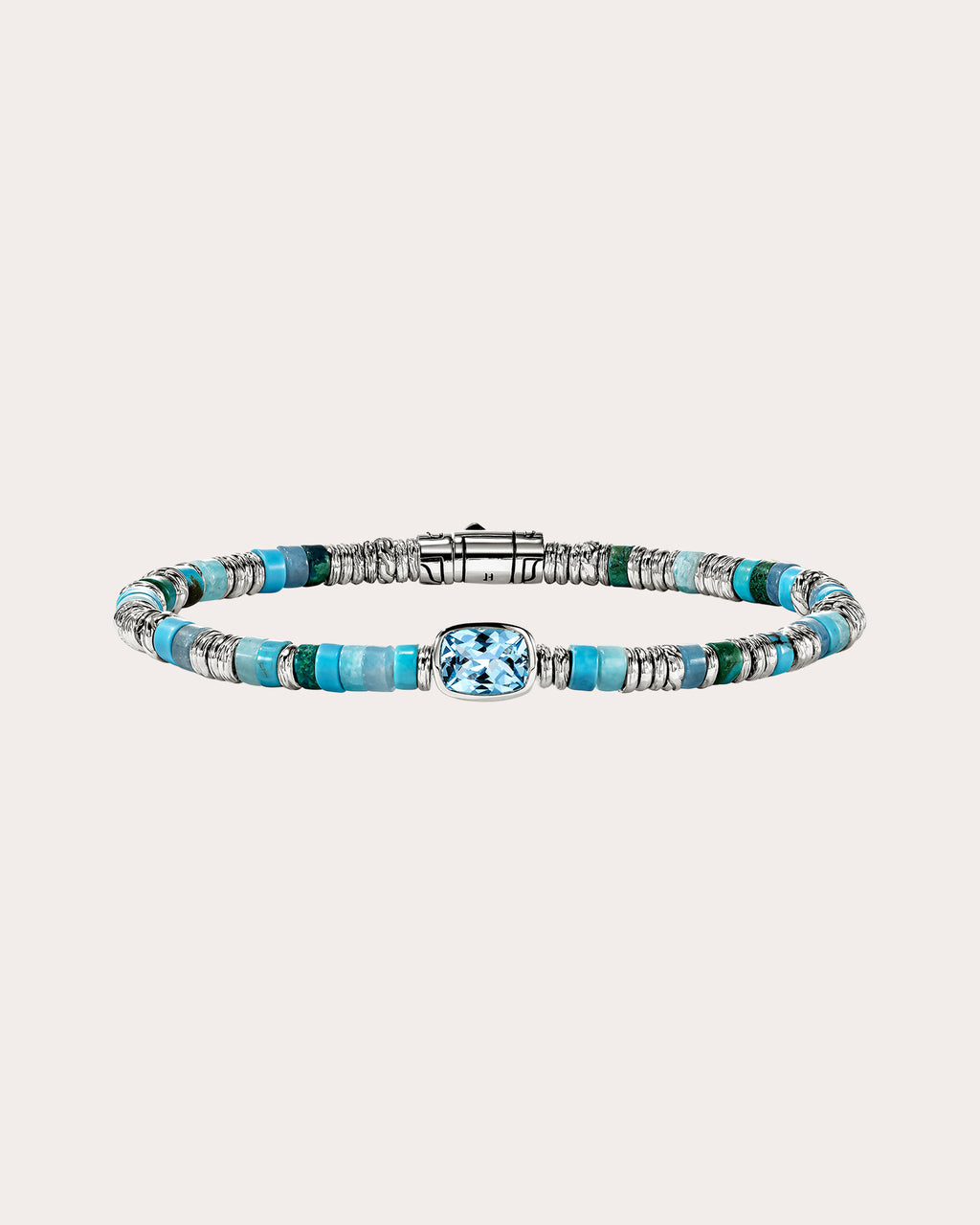 Swiss Blue Topaz Heishi Gem Bracelet
