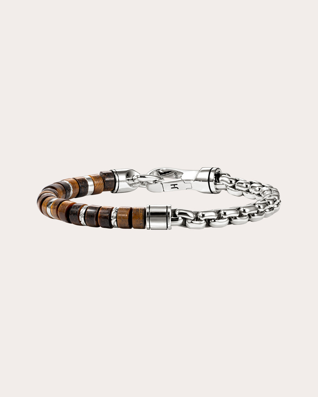 Tiger's Eye Heishi Chain Bracelet