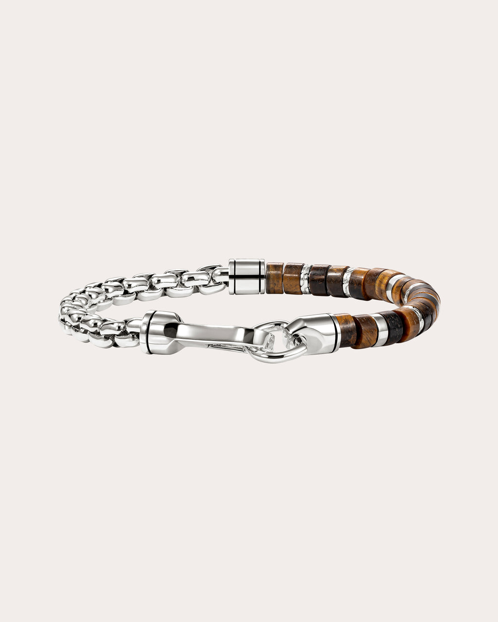 Tiger's Eye Heishi Chain Bracelet