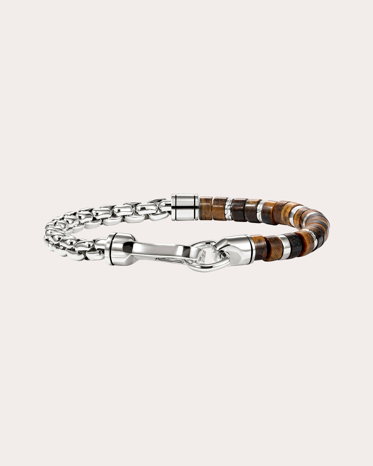 Tiger's Eye Heishi Chain Bracelet