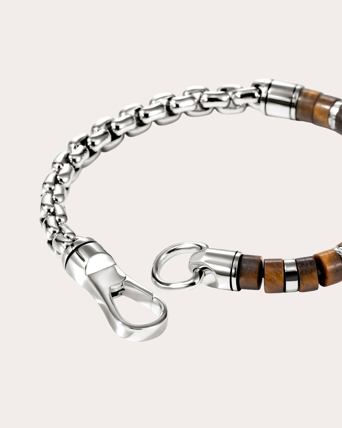 Tiger's Eye Heishi Chain Bracelet