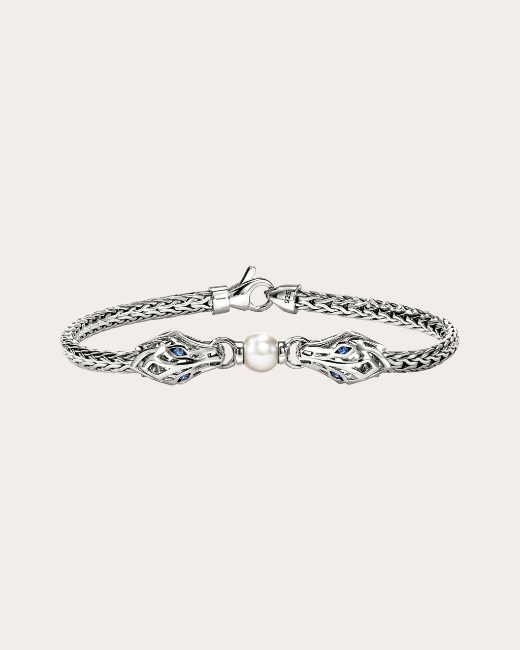Sapphire & Cultured Pearl Naga Bracelet