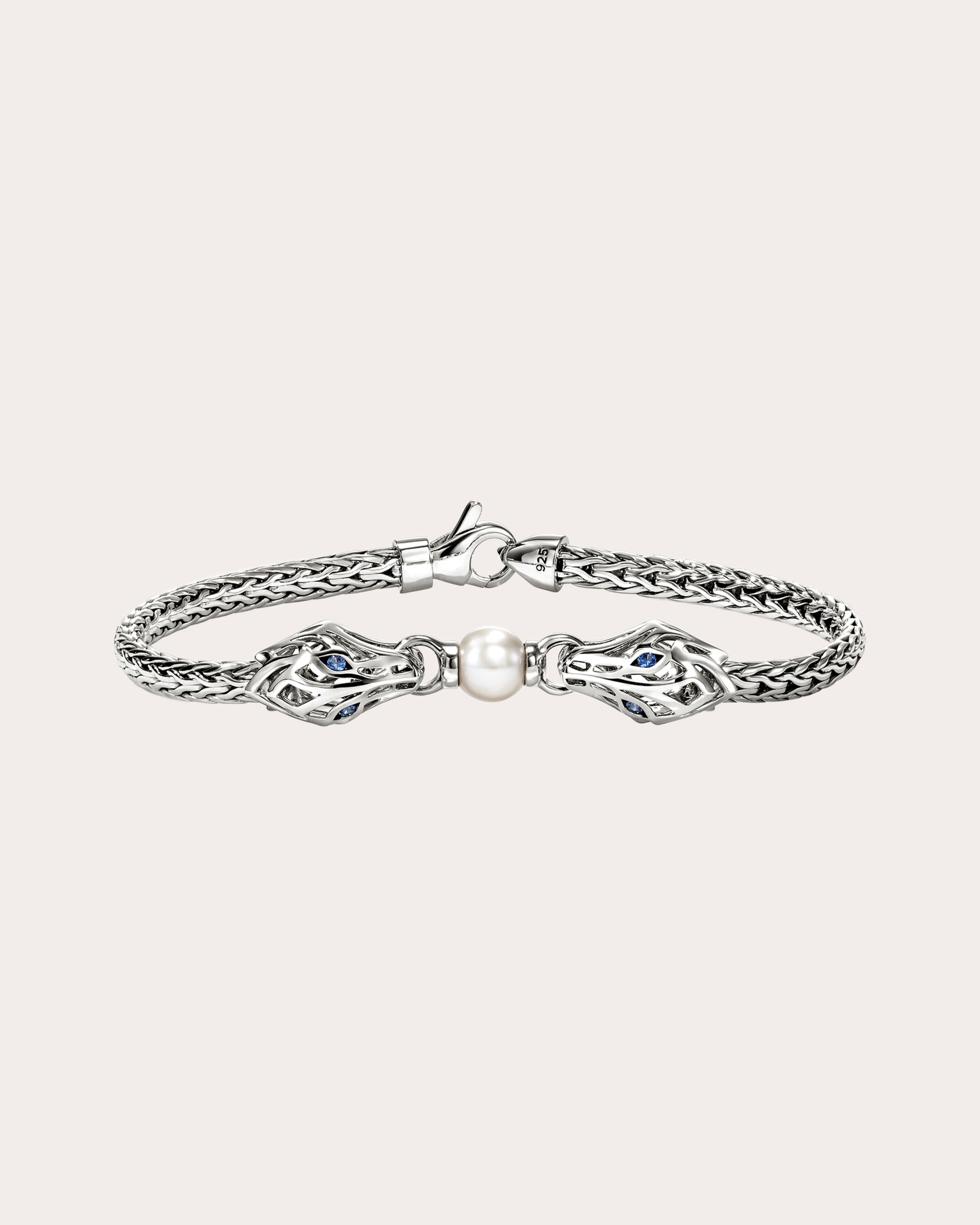 Sapphire & Cultured Pearl Naga Bracelet