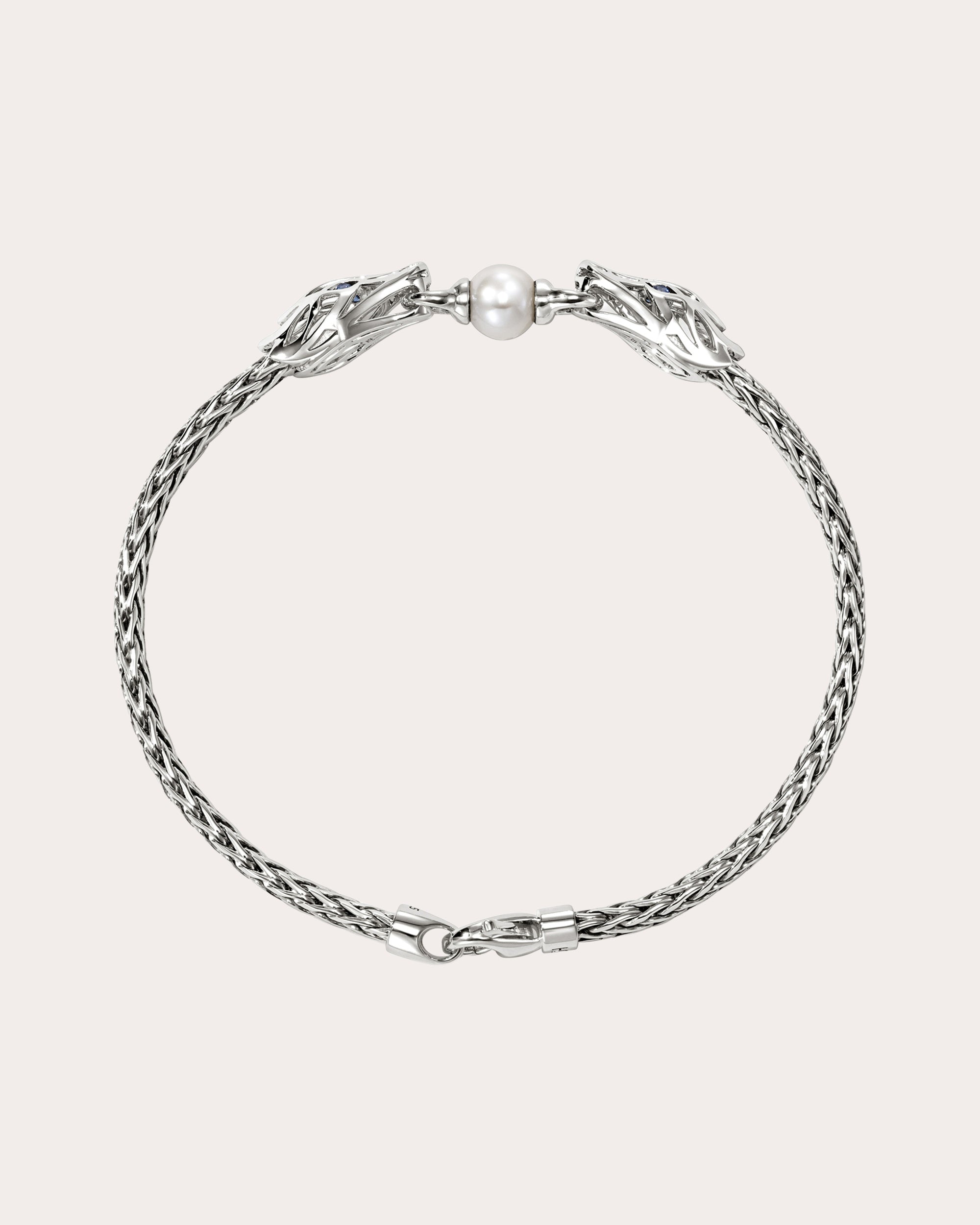 Sapphire & Cultured Pearl Naga Bracelet