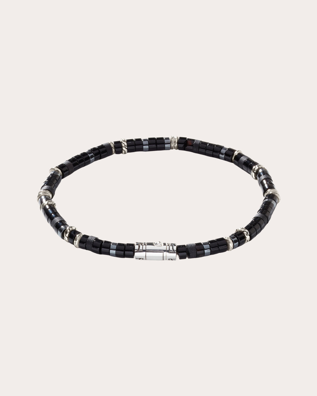 Black Onyx & Hematite Heishi Bracelet