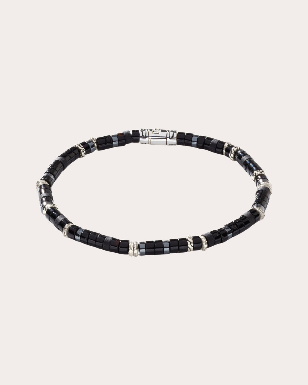 Black Onyx & Hematite Heishi Bracelet