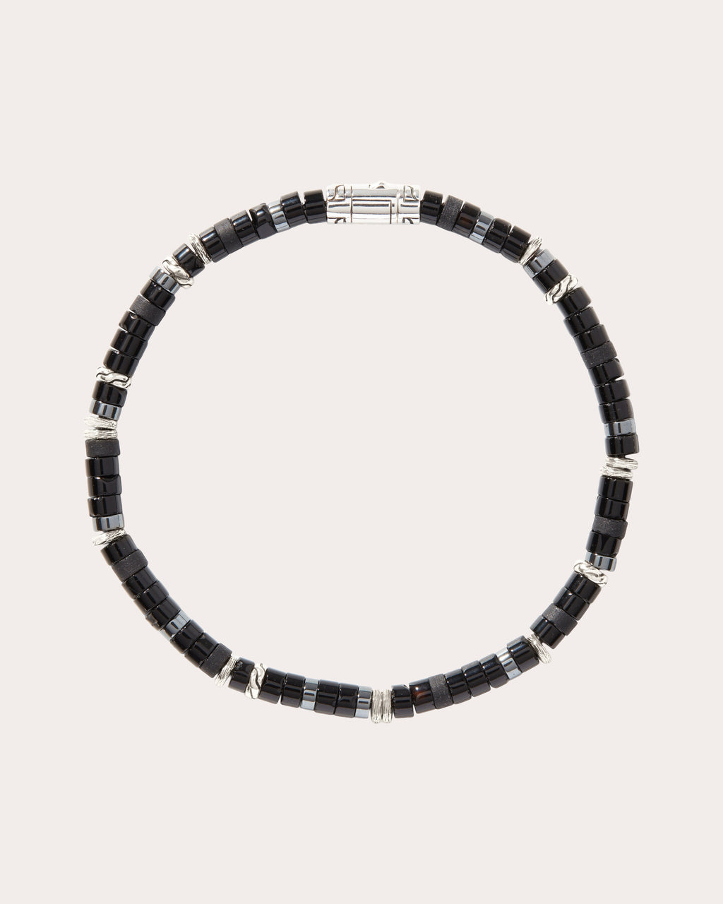 Black Onyx & Hematite Heishi Bracelet