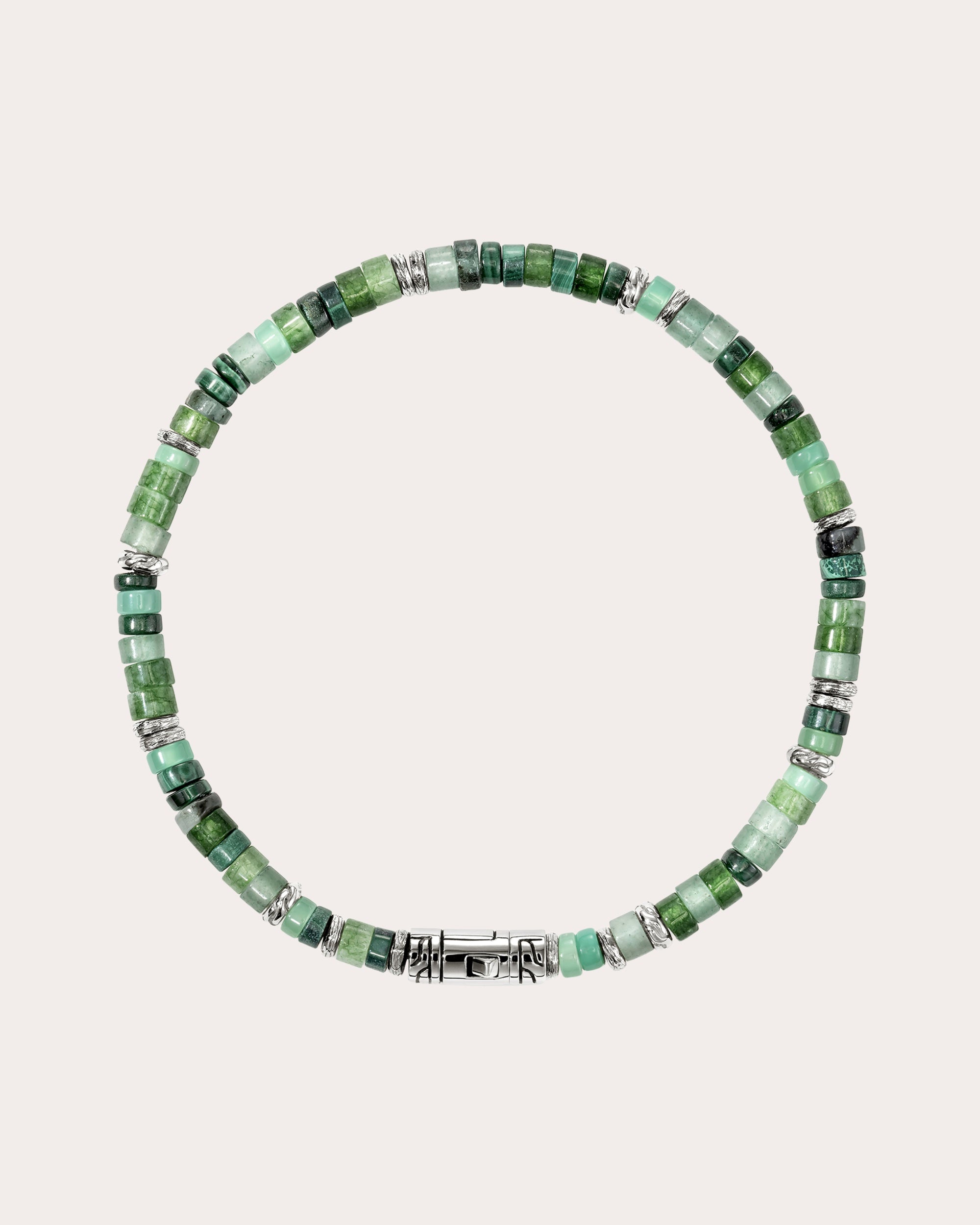 Emerald & Malachite Heishi Bracelet