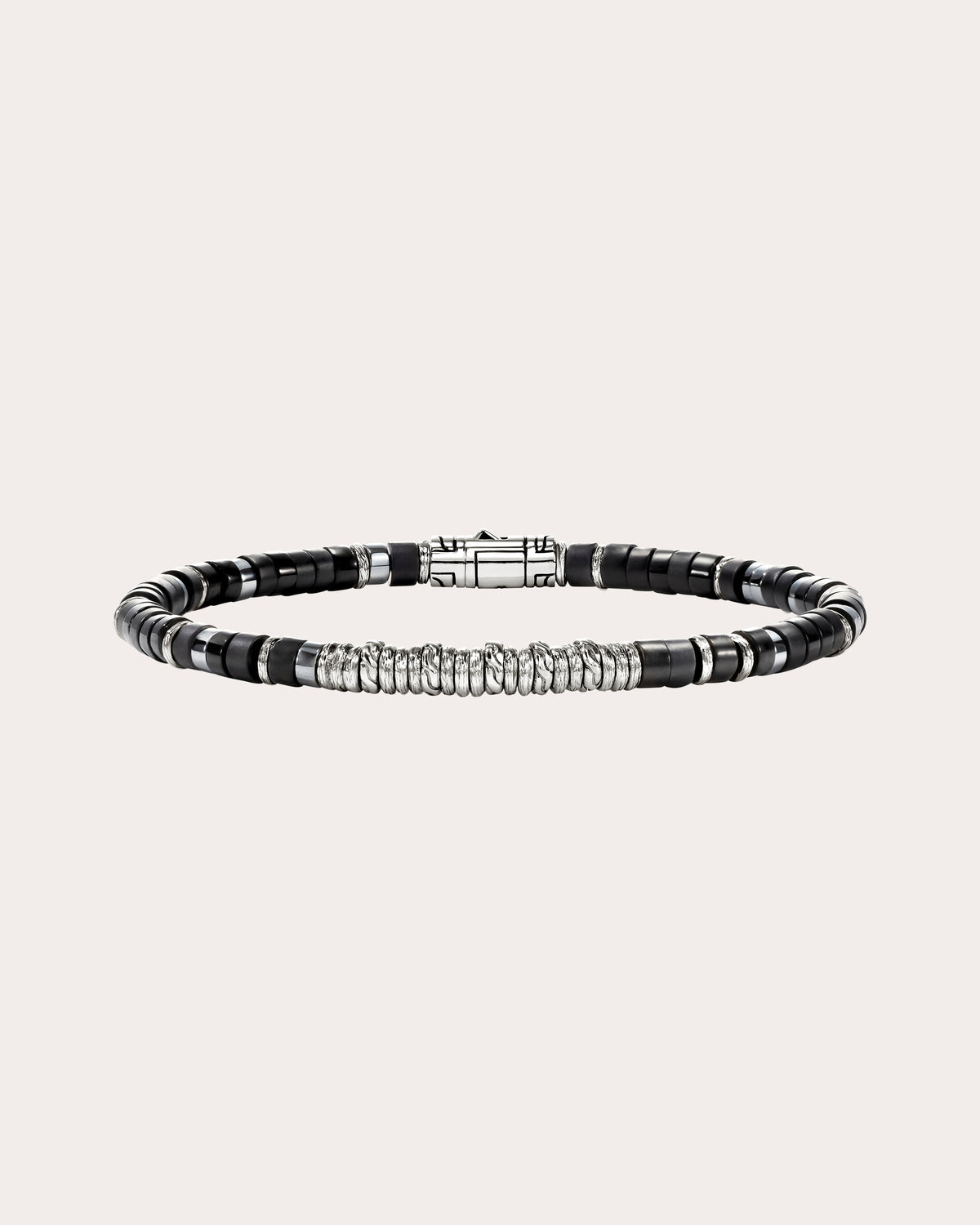 Black Onyx Heishi Beaded Bracelet