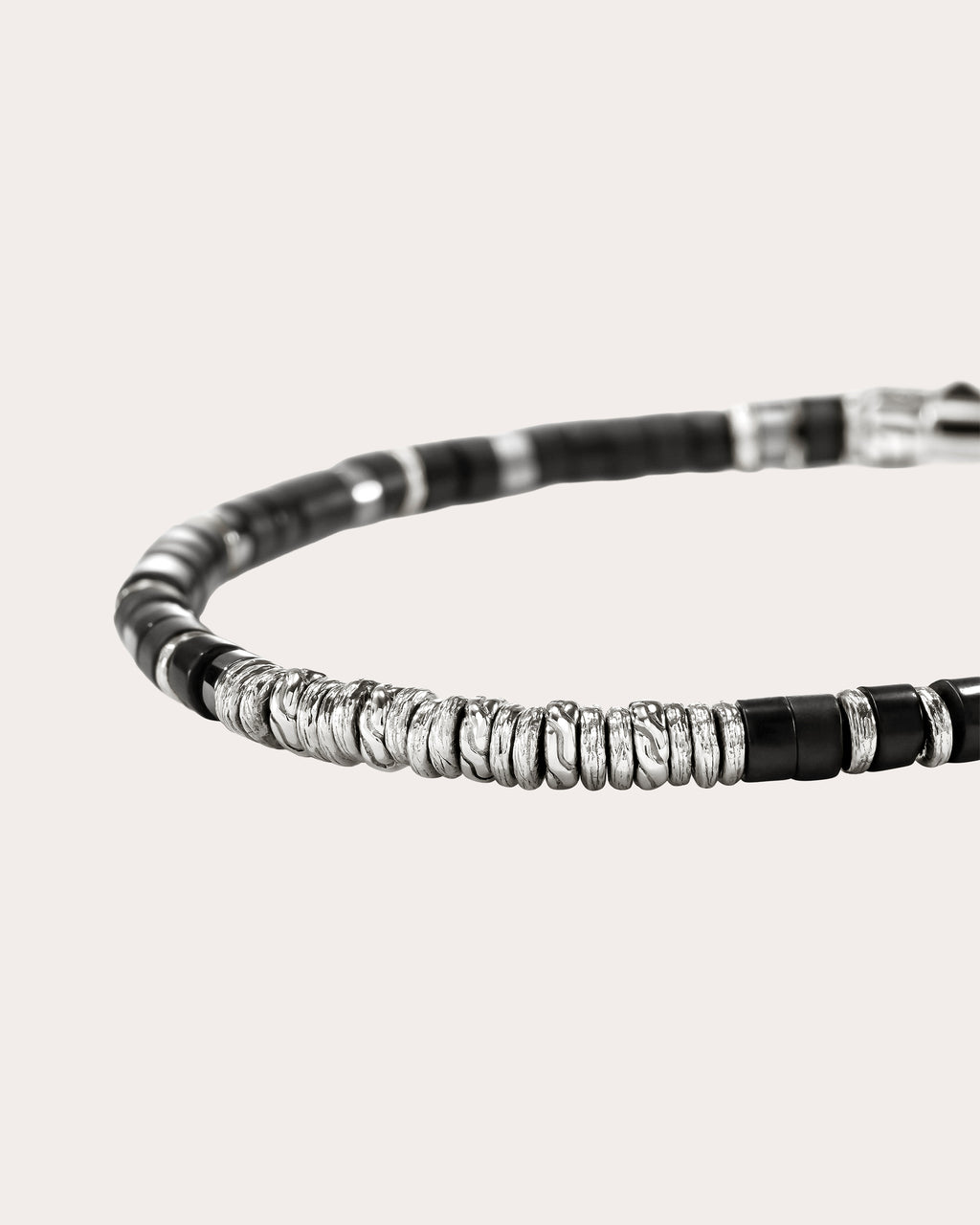 Black Onyx Heishi Beaded Bracelet