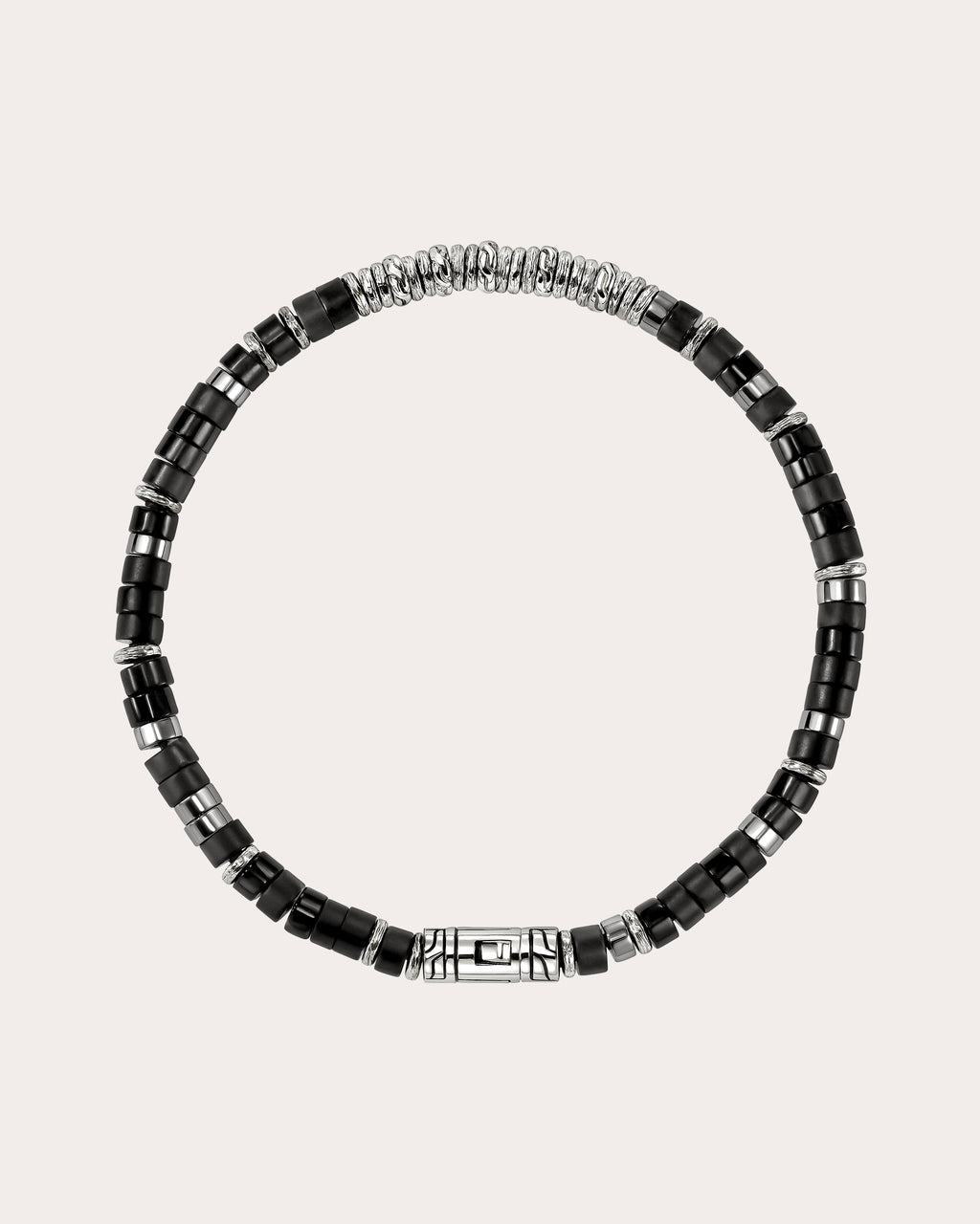 Black Onyx Heishi Beaded Bracelet