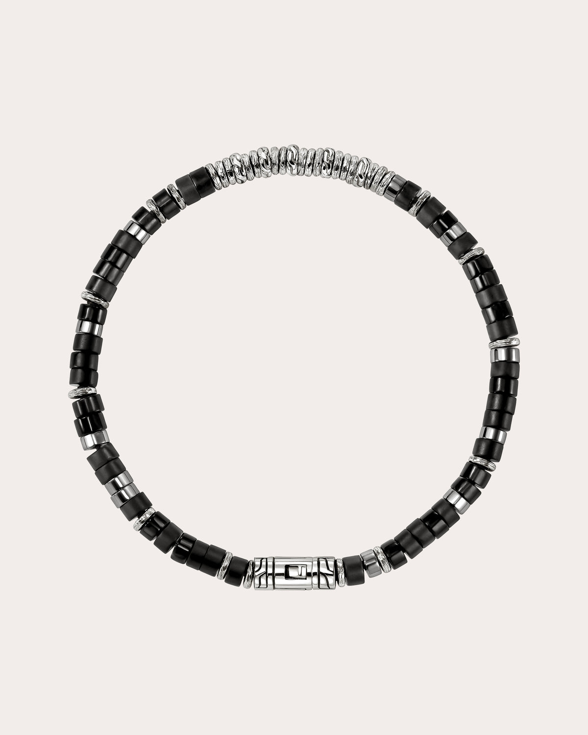 Black Onyx Heishi Beaded Bracelet