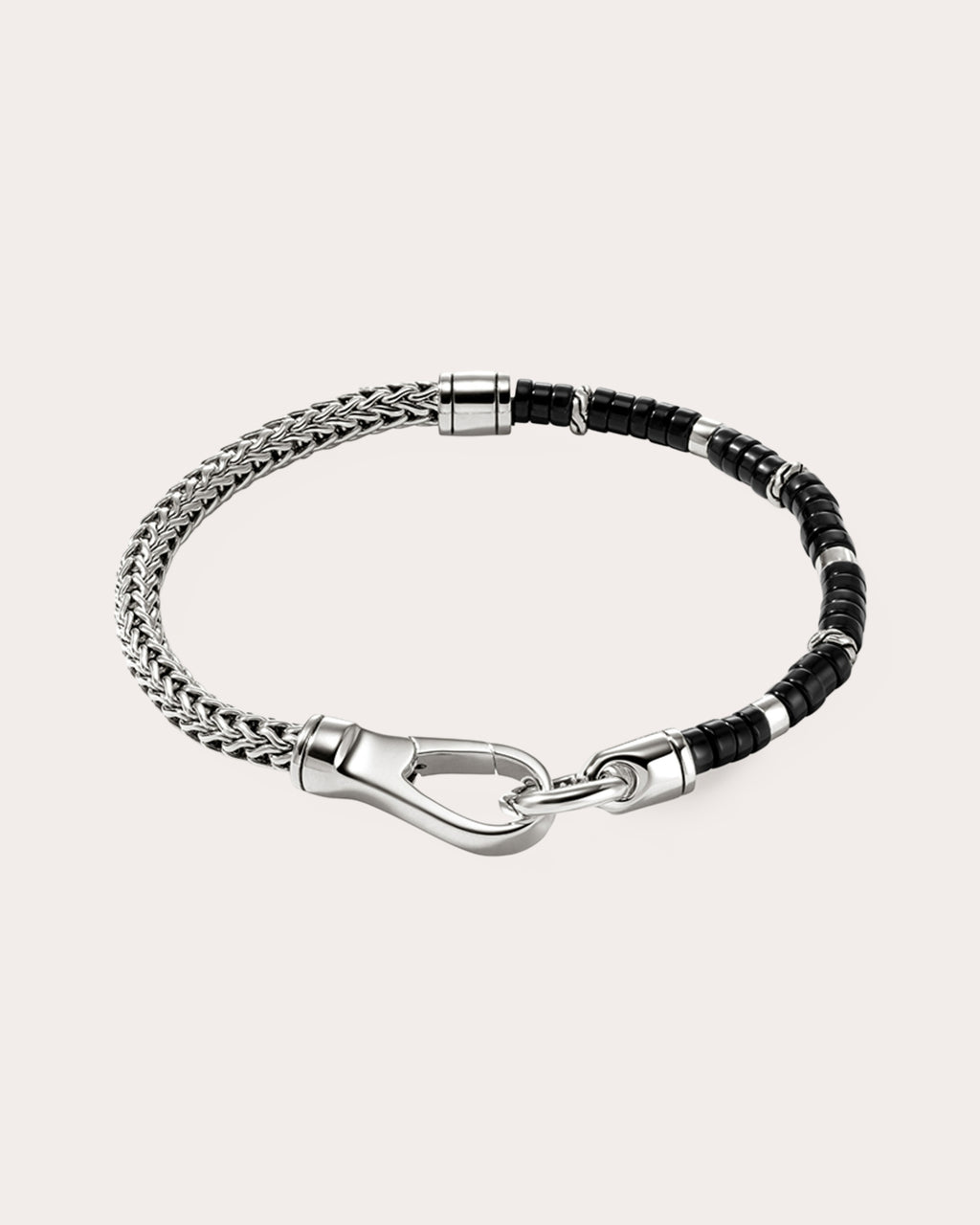 Black Onyx Heishi Chain Bracelet