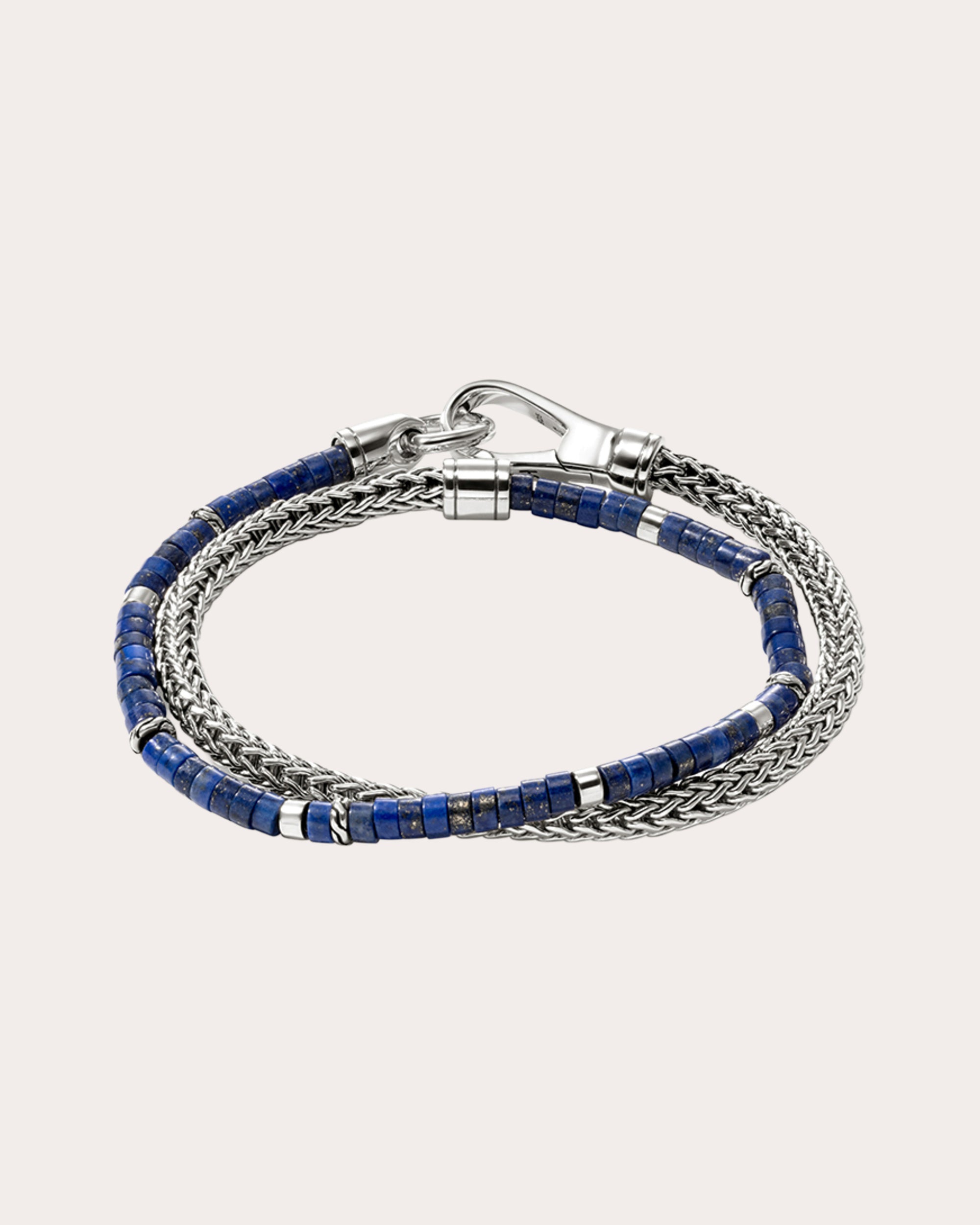 Lapis Lazuli Heishi Chain Wrap Bracelet