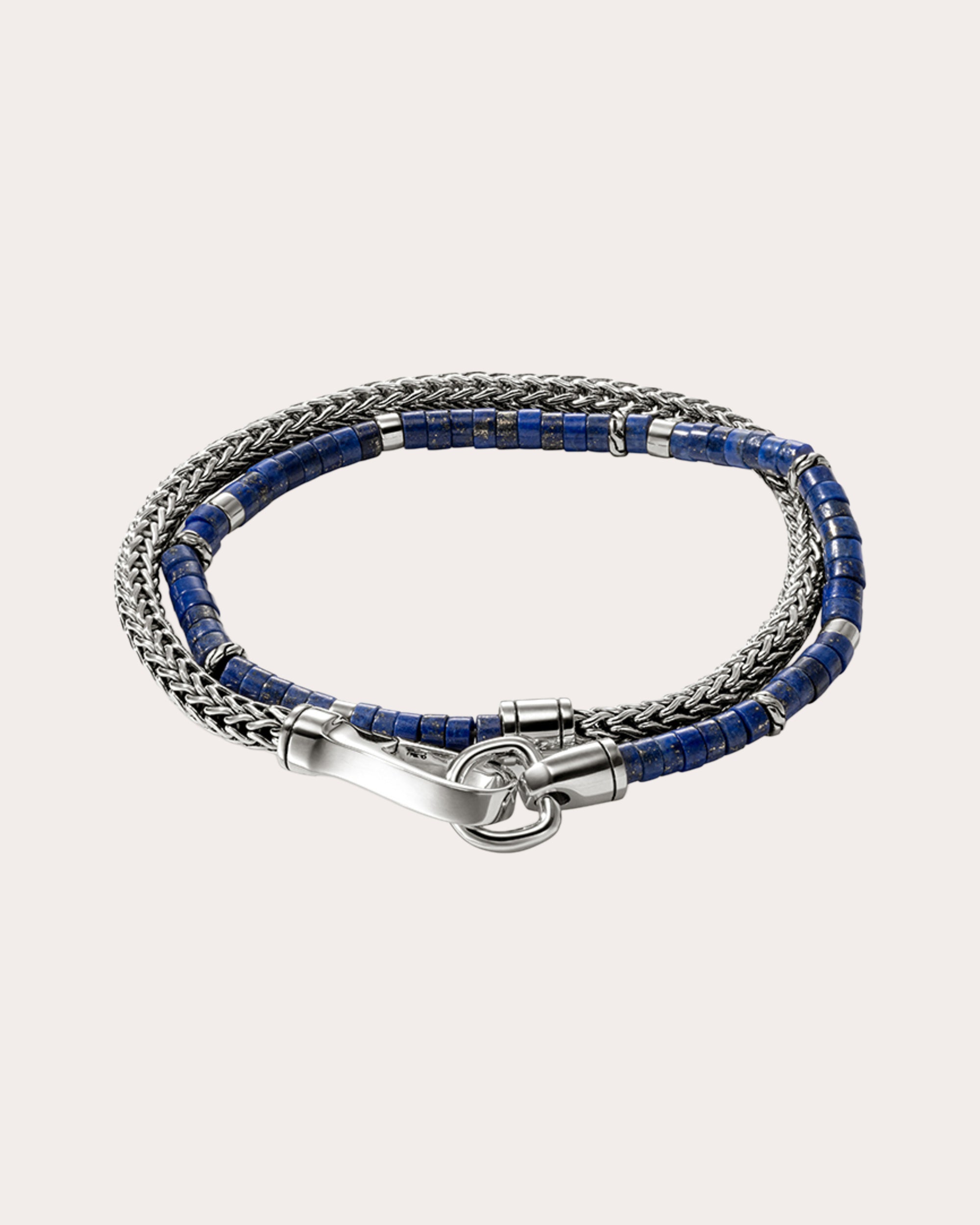 Lapis Lazuli Heishi Chain Wrap Bracelet