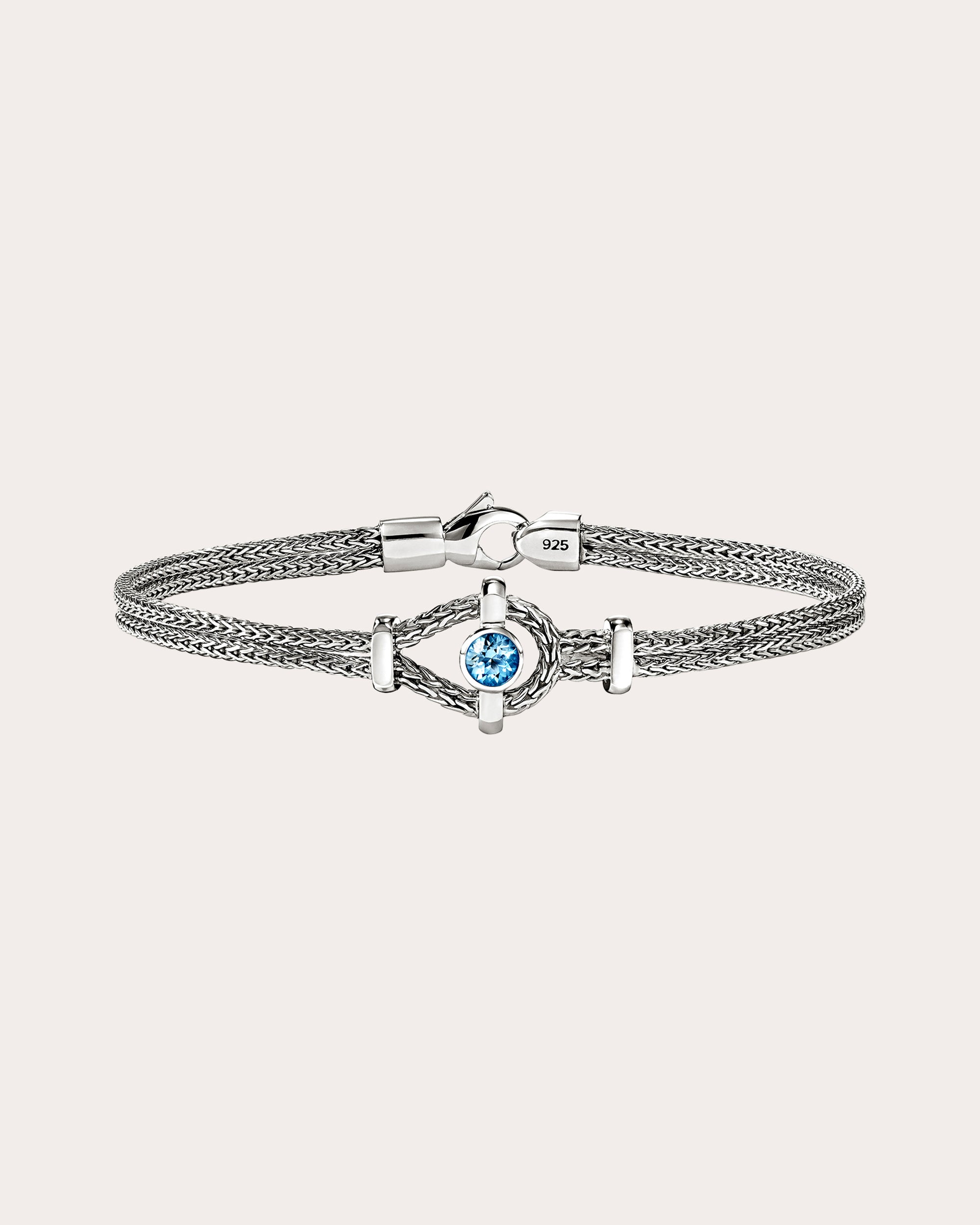Swiss Blue Topaz Icon Bracelet