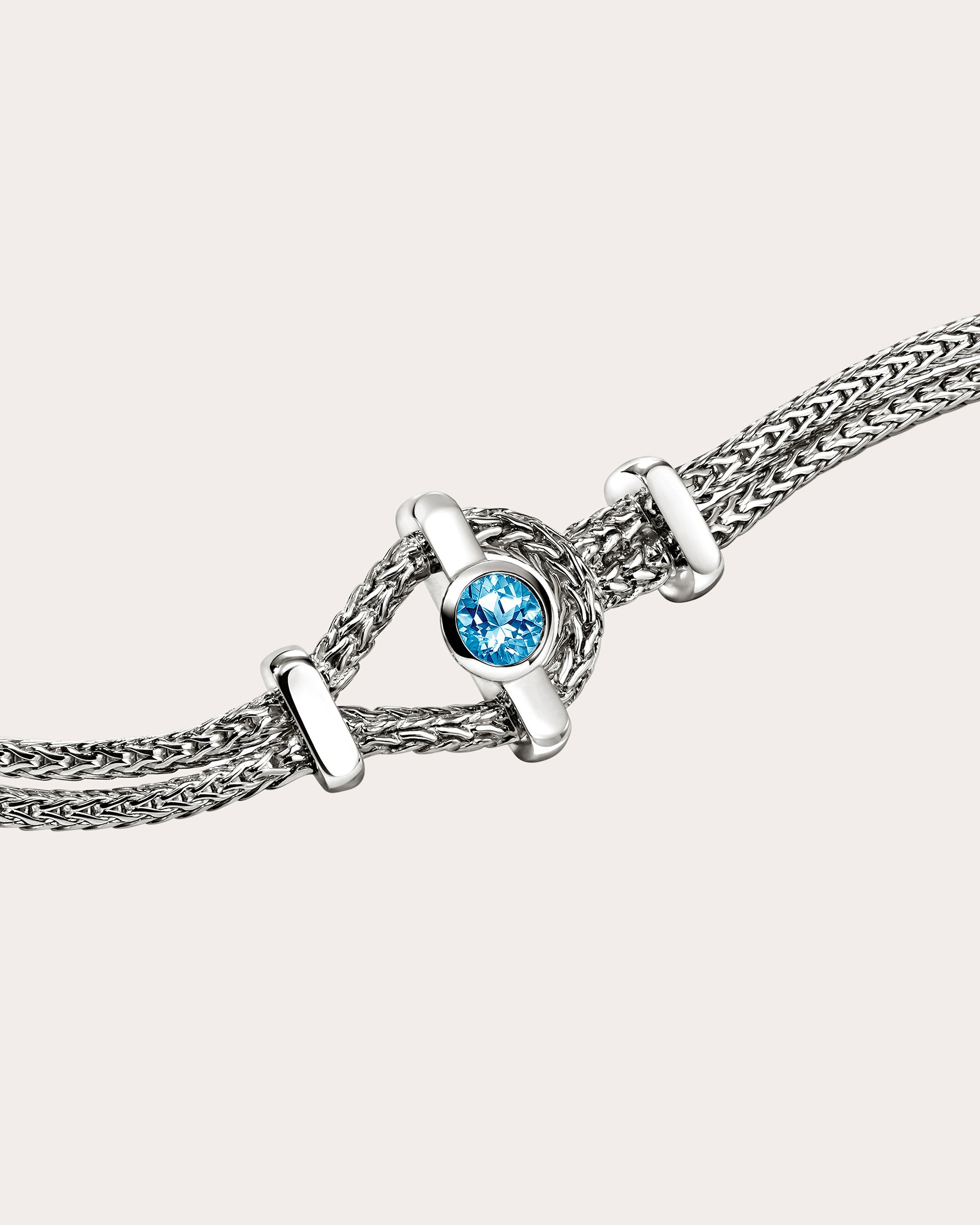 Swiss Blue Topaz Icon Bracelet