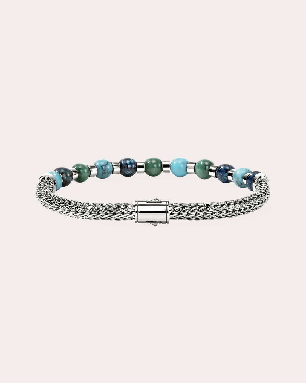 Turquoise & Malachite Beaded Bracelet