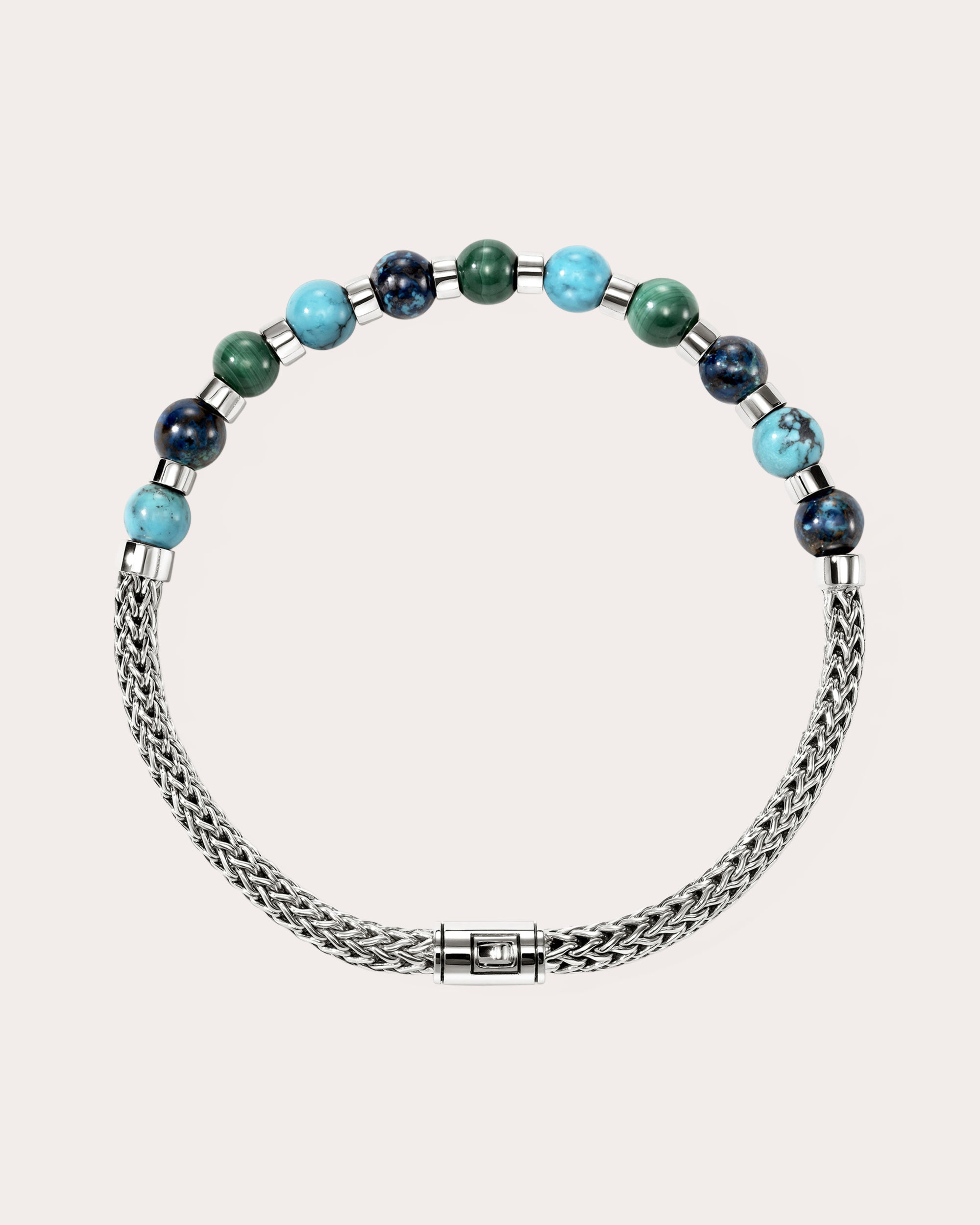 Turquoise & Malachite Beaded Bracelet