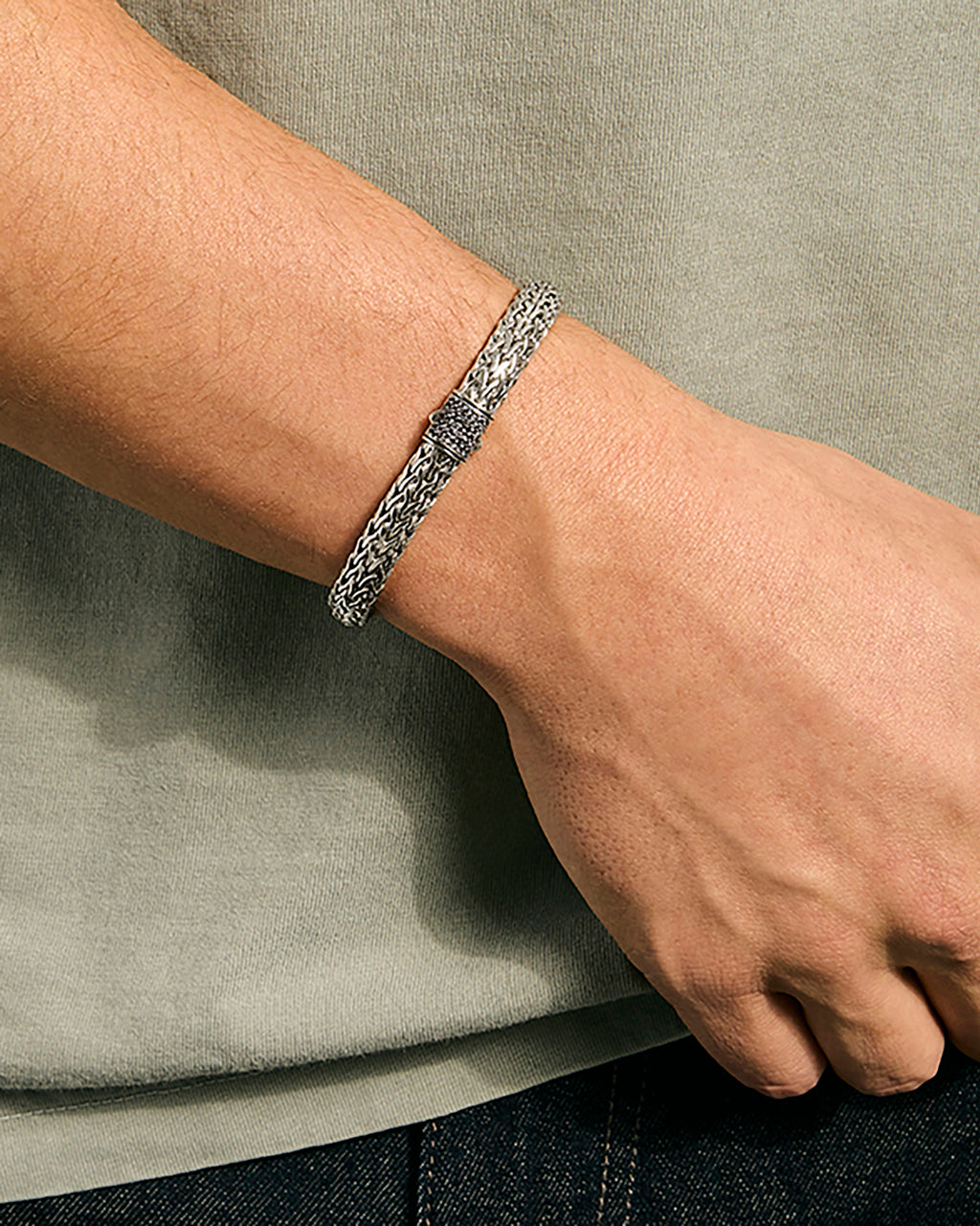 Black Sapphire 6.5mm Icon Chain Bracelet