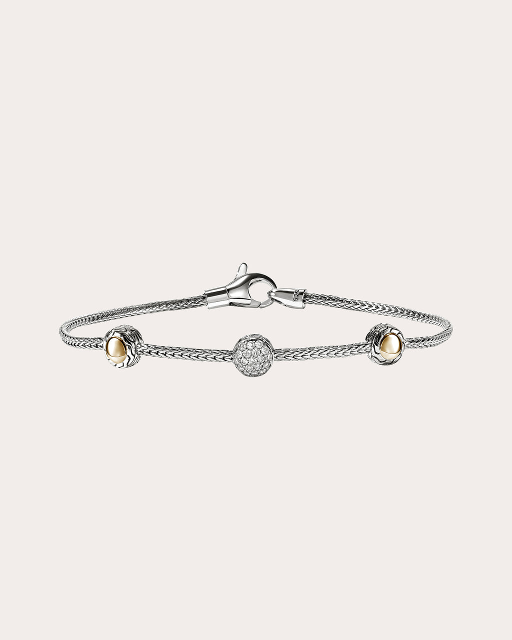 Diamond & Two-Tone JH Essential Station Bracelet
